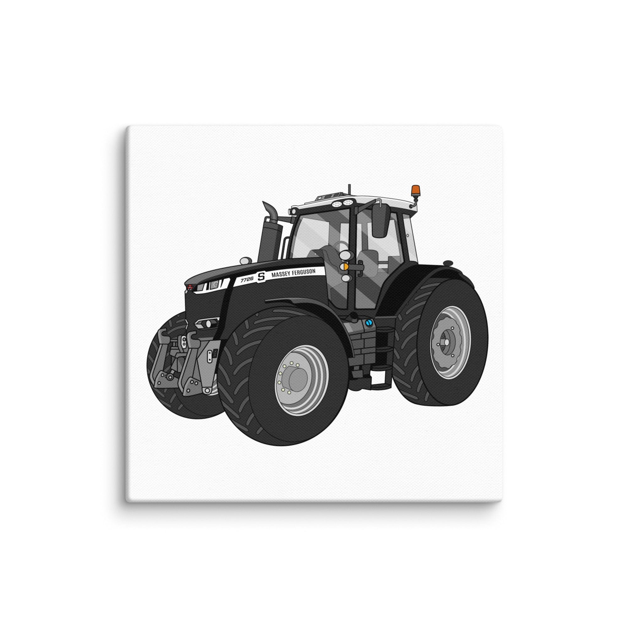 The Tractor Mugs Store 10″×10″ Massey Ferguson 7726S Black Beauty | Canvas Quality Farmers Merch