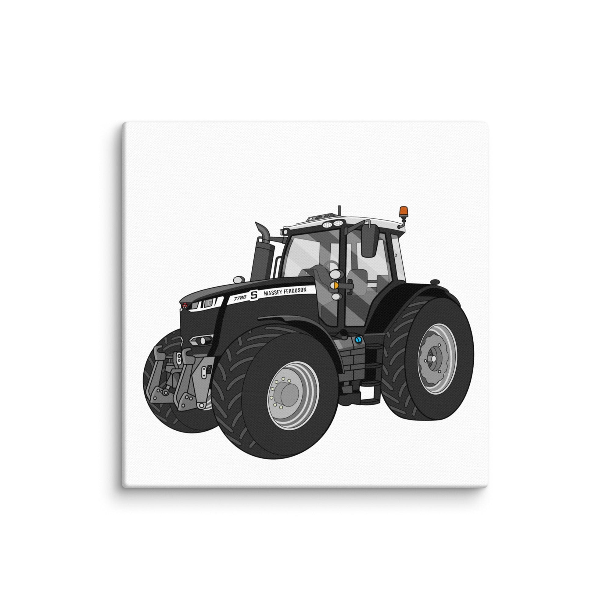 The Tractor Mugs Store 6″×6″ Massey Ferguson 7726S Black Beauty | Canvas Quality Farmers Merch