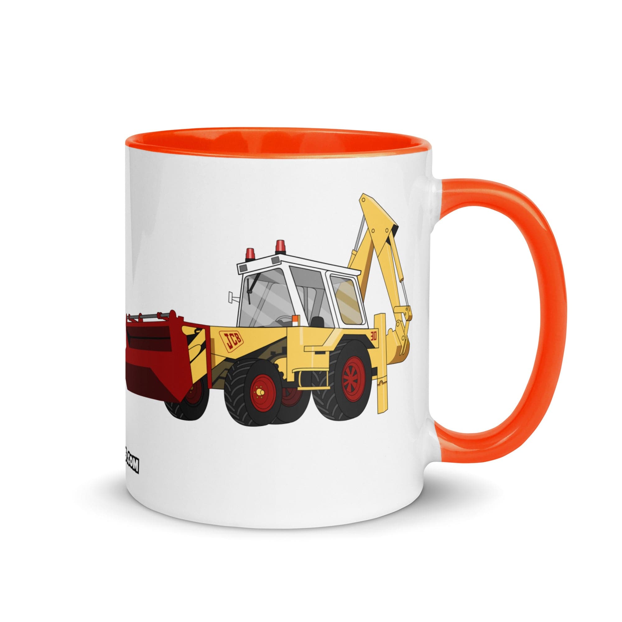 JCB Mug with Color Inside Orange JCB 3D (1975) | Mug with Color Inside Quality Farmers Merch