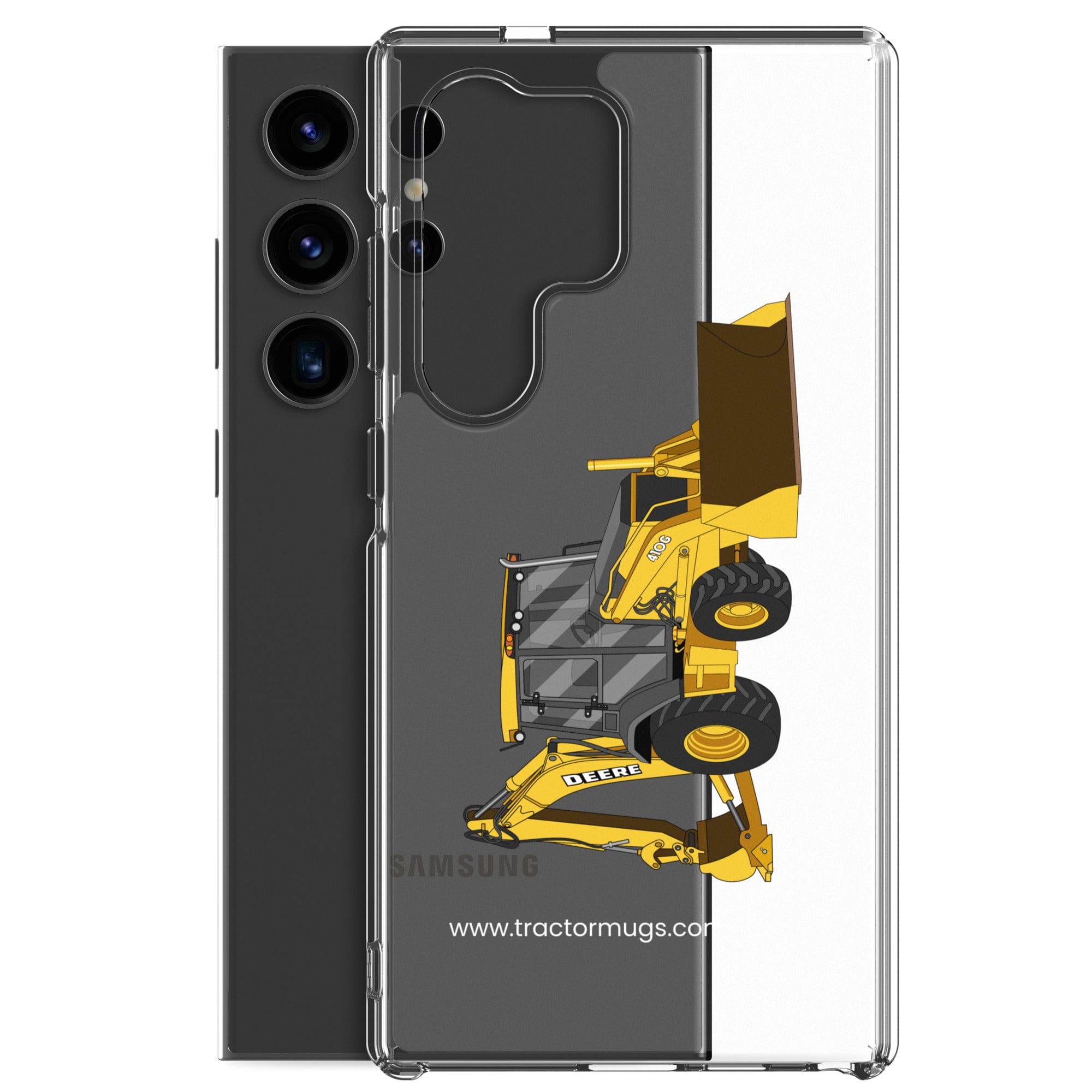 John Deere Clear Case for Samsung® John Deere 410G Backhoe | Clear Case for Samsung® Quality Farmers Merch