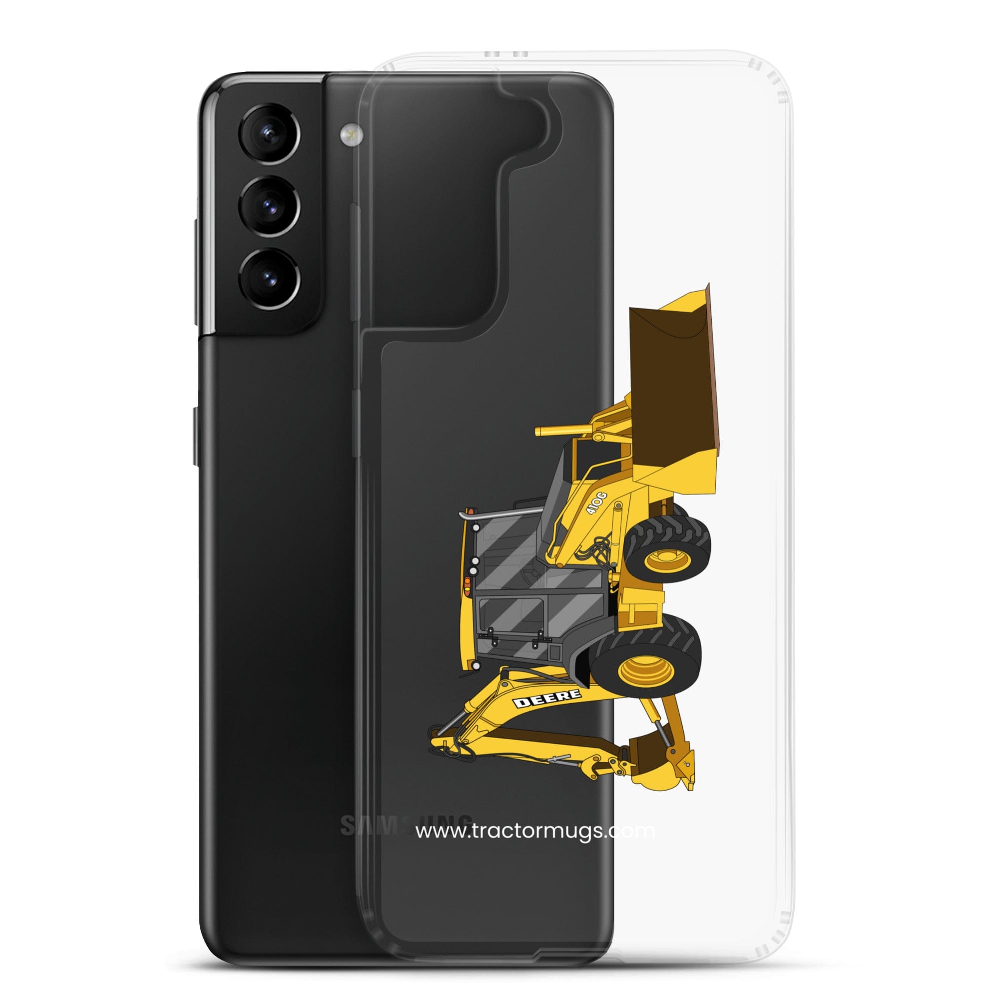 John Deere Clear Case for Samsung® John Deere 410G Backhoe | Clear Case for Samsung® Quality Farmers Merch