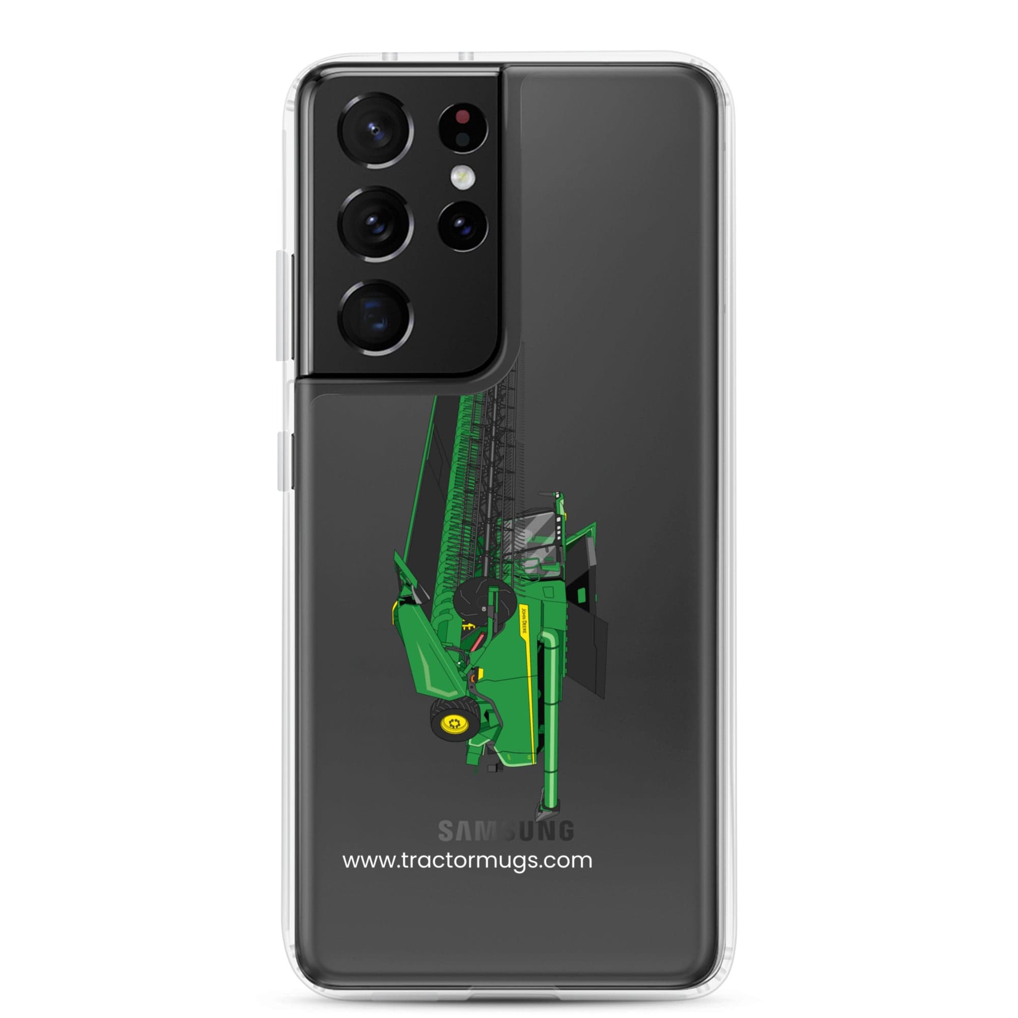 John Deere Clear Case for Samsung® Samsung Galaxy S21 Ultra John Deere X9 1100 Combine | Clear Case for Samsung® Quality Farmers Merch