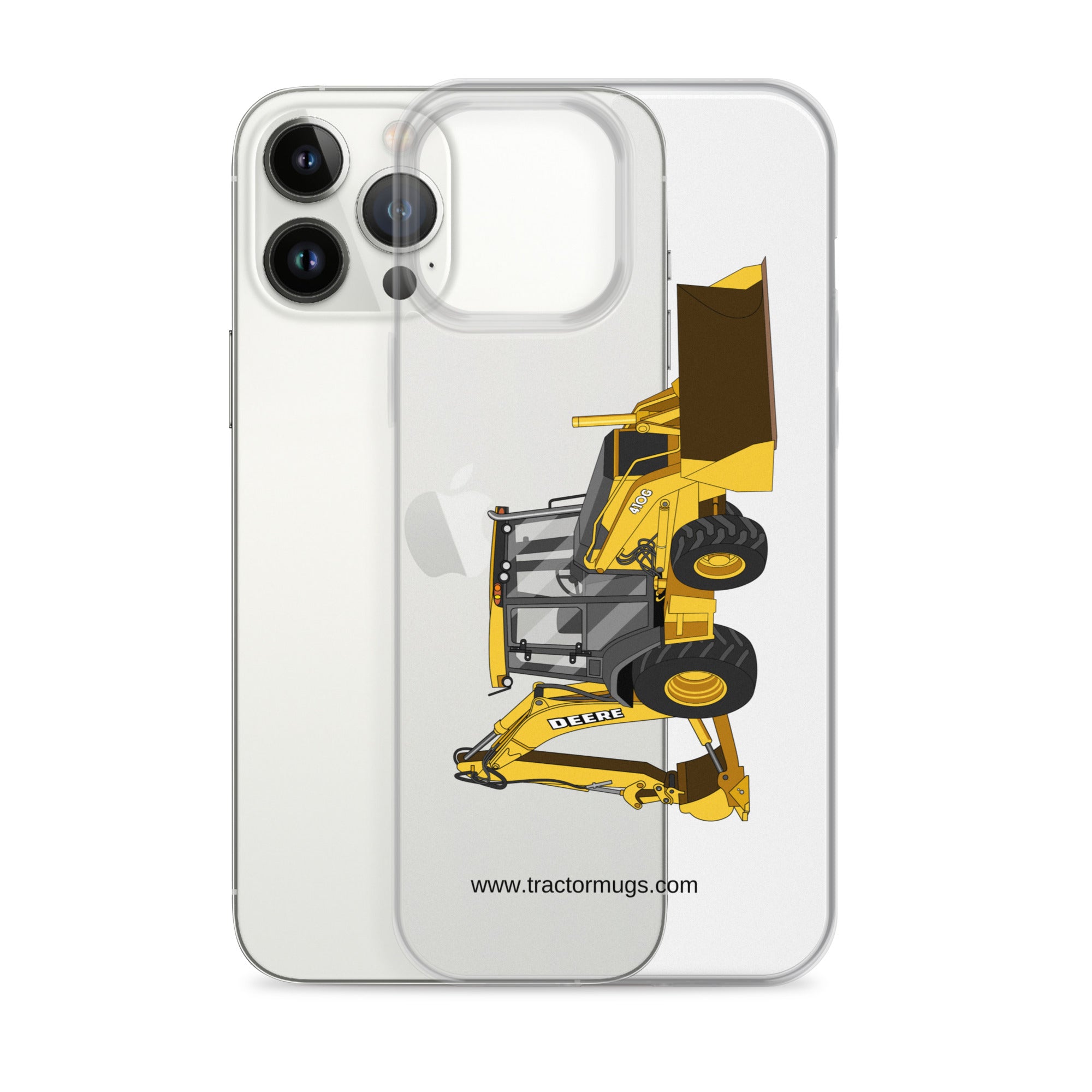 John Deere John Deere 410G Backhoe | Clear Case for iPhone® Quality Farmers Merch