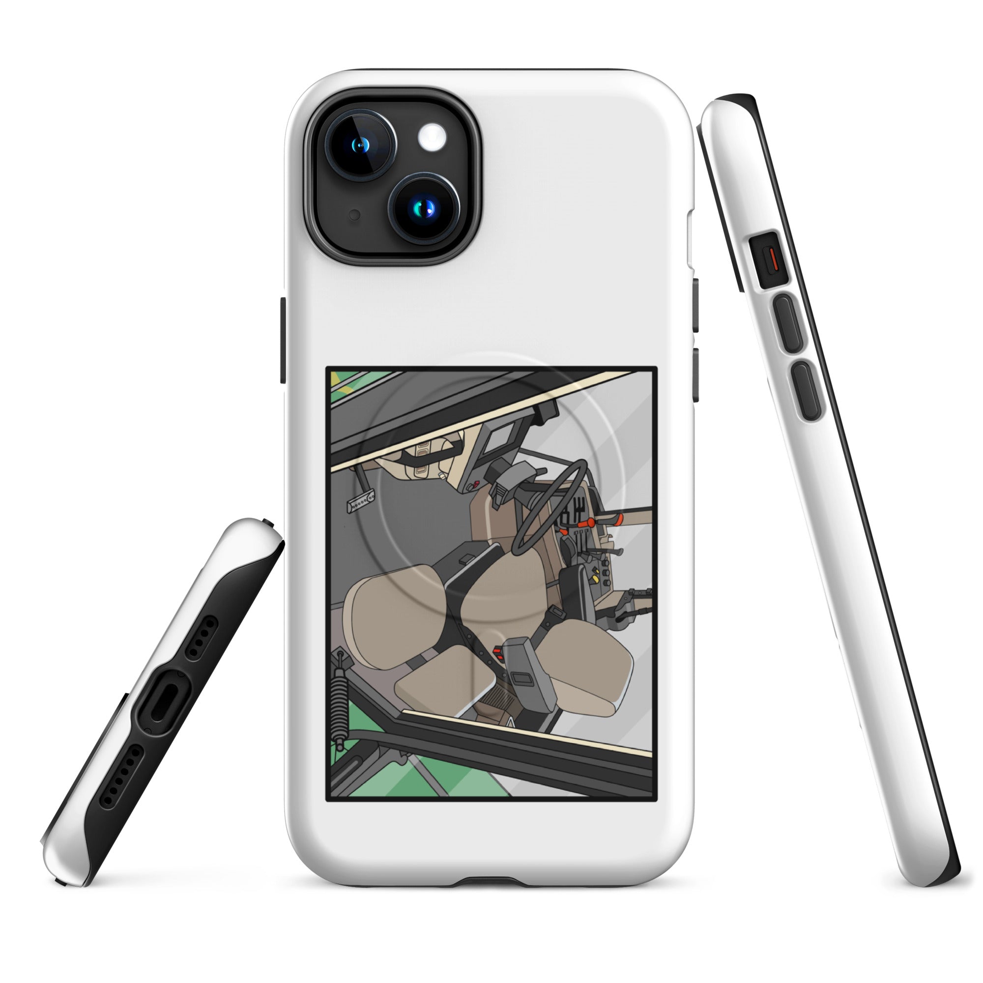 John Deere MagSafe® Tough Case for iPhone® iPhone 15 Plus John Deere 7810 Cabin | MagSafe® tough case for iPhone® Quality Farmers Merch
