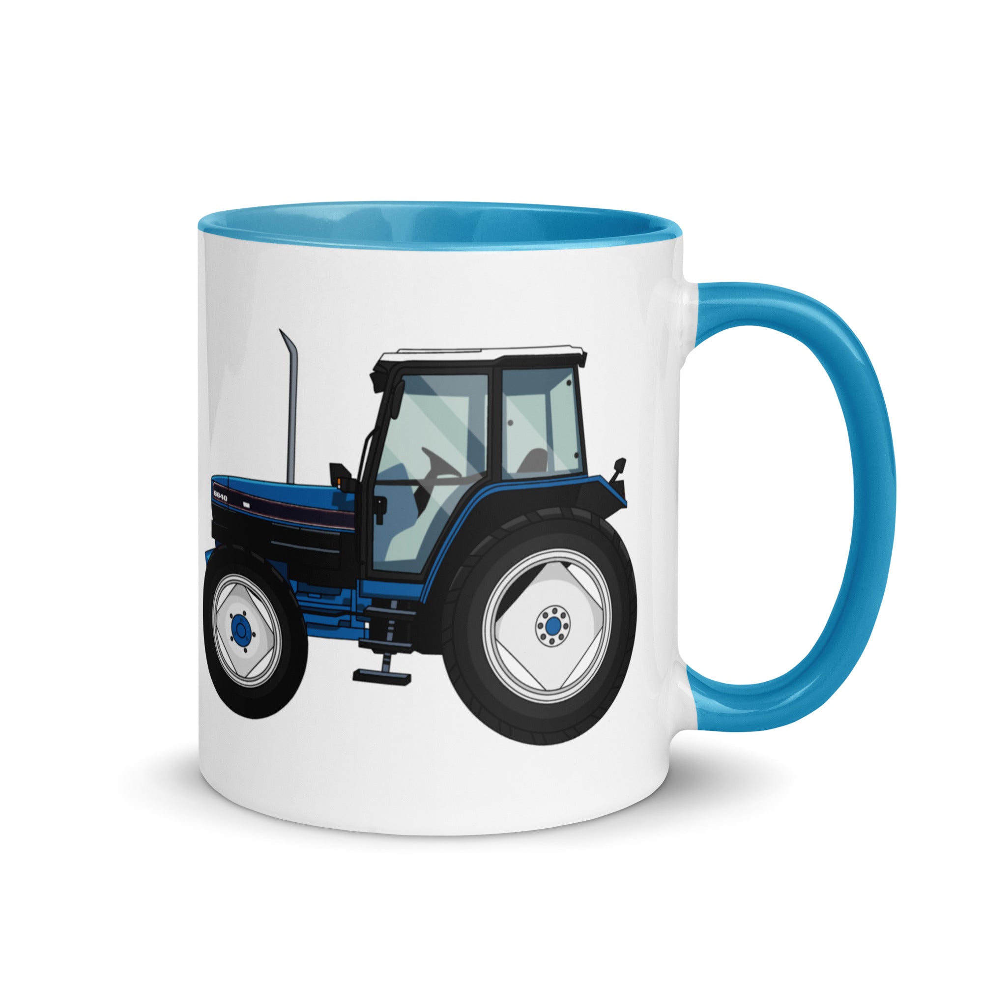 The Farmers Mugs Store Mug Blue Ford 6640 Mug with Color Inside Quality Farmers Merch