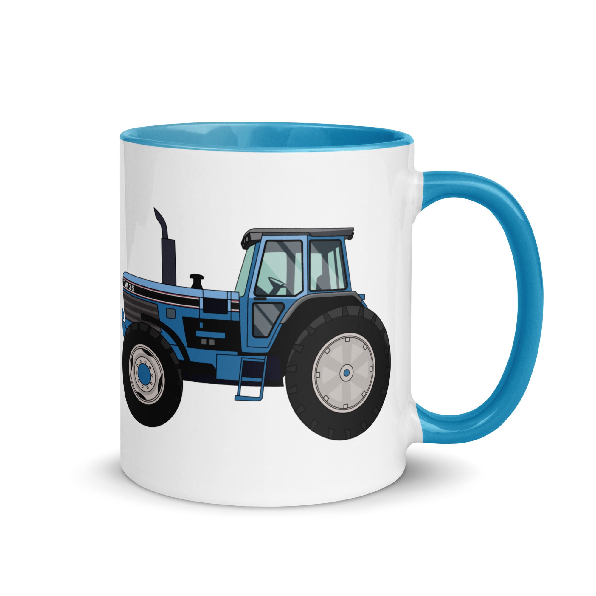 The Farmers Mugs Store Mug Blue Ford TW-35 Mug with Color Inside Quality Farmers Merch