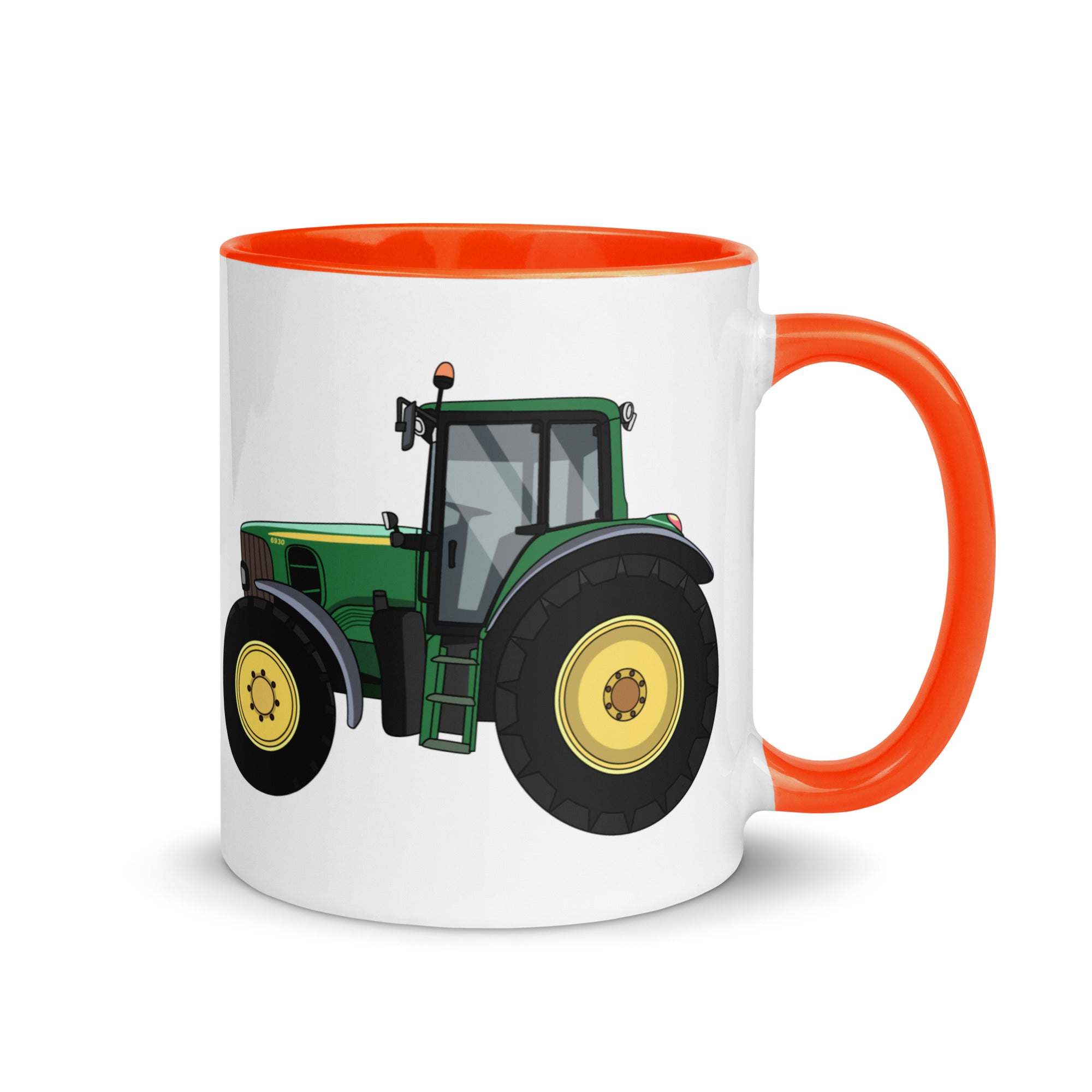 The Farmers Mugs Store Mug Orange John Deere 6930 Mug with Color Inside Quality Farmers Merch