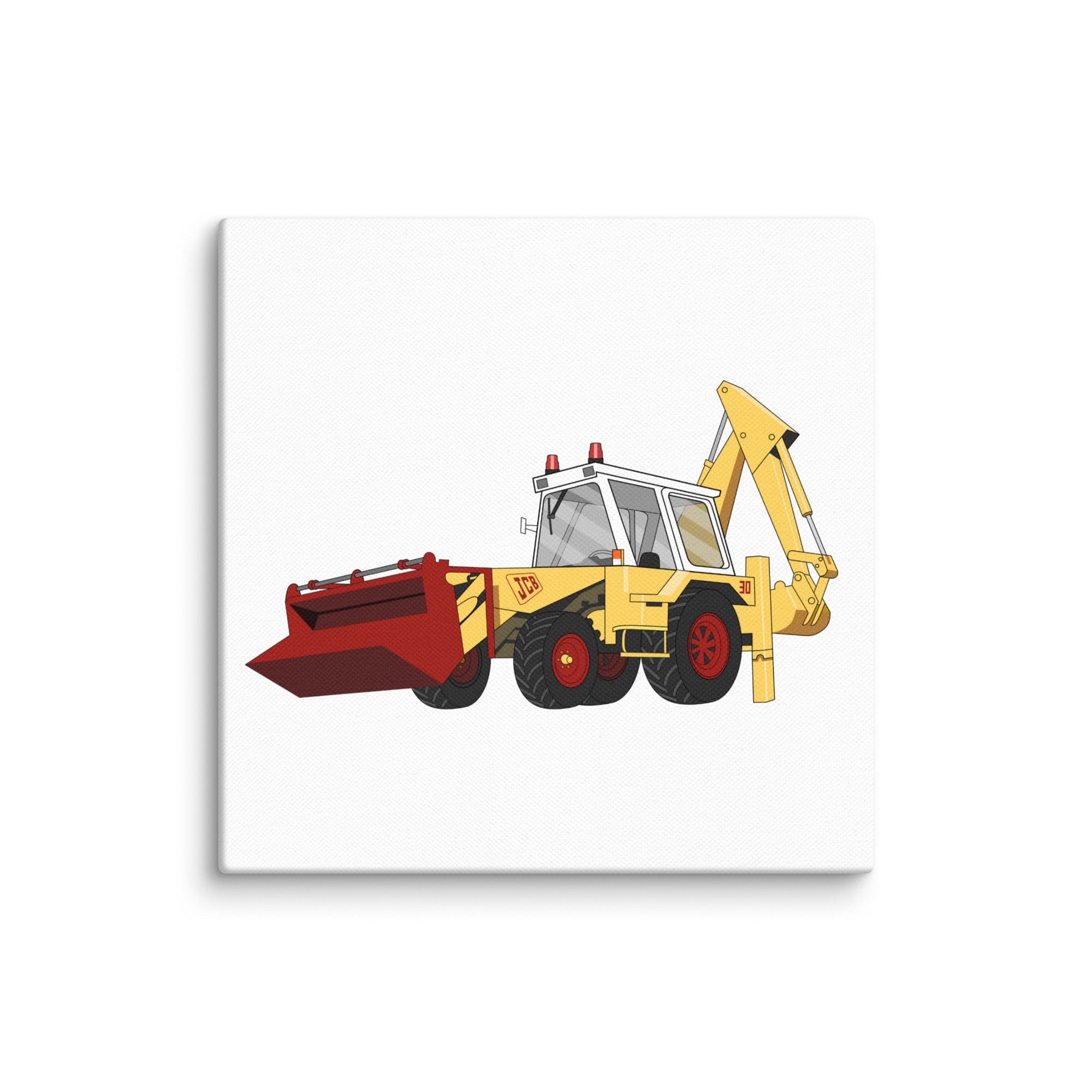 The Tractor Mugs Store 10″×10″ JCB 3C (1975) | Canvas Quality Farmers Merch