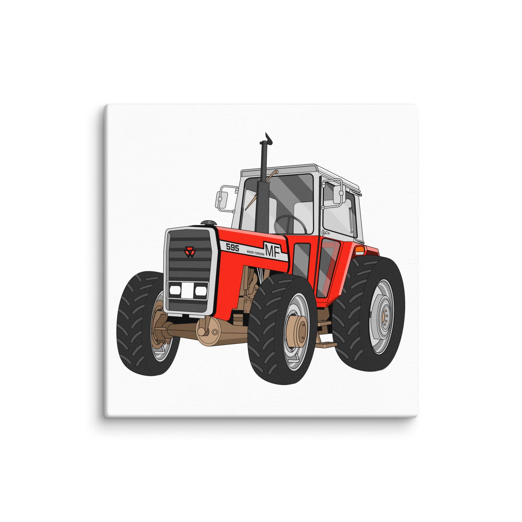 The Tractor Mugs Store 10″×10″ Massey 595 | Canvas Quality Farmers Merch