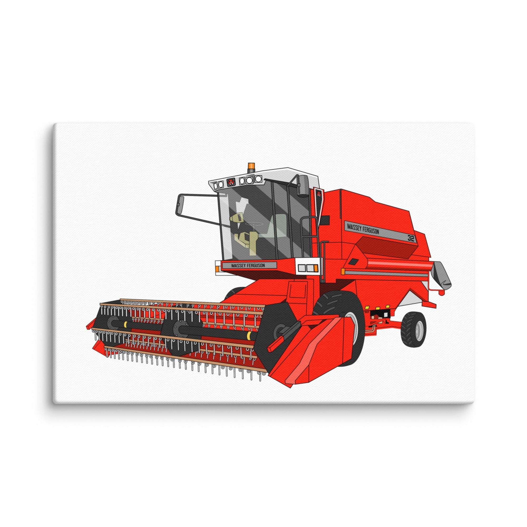 The Tractor Mugs Store 12″×18″ 1994 Massey Ferguson 32 Combine Harvester | Canvas Quality Farmers Merch