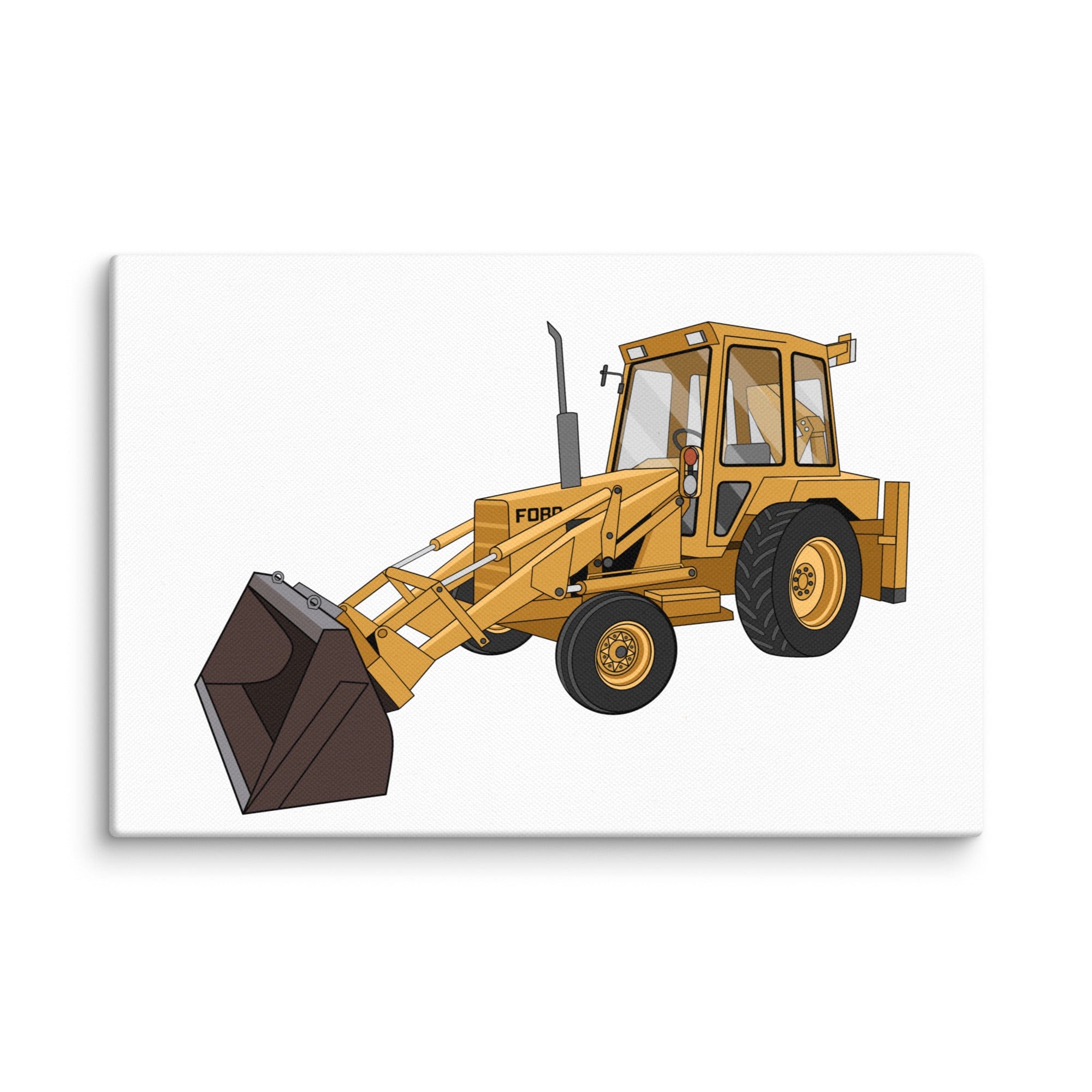 The Tractor Mugs Store 12″×18″ Ford 550 Backhoe | Canvas Quality Farmers Merch
