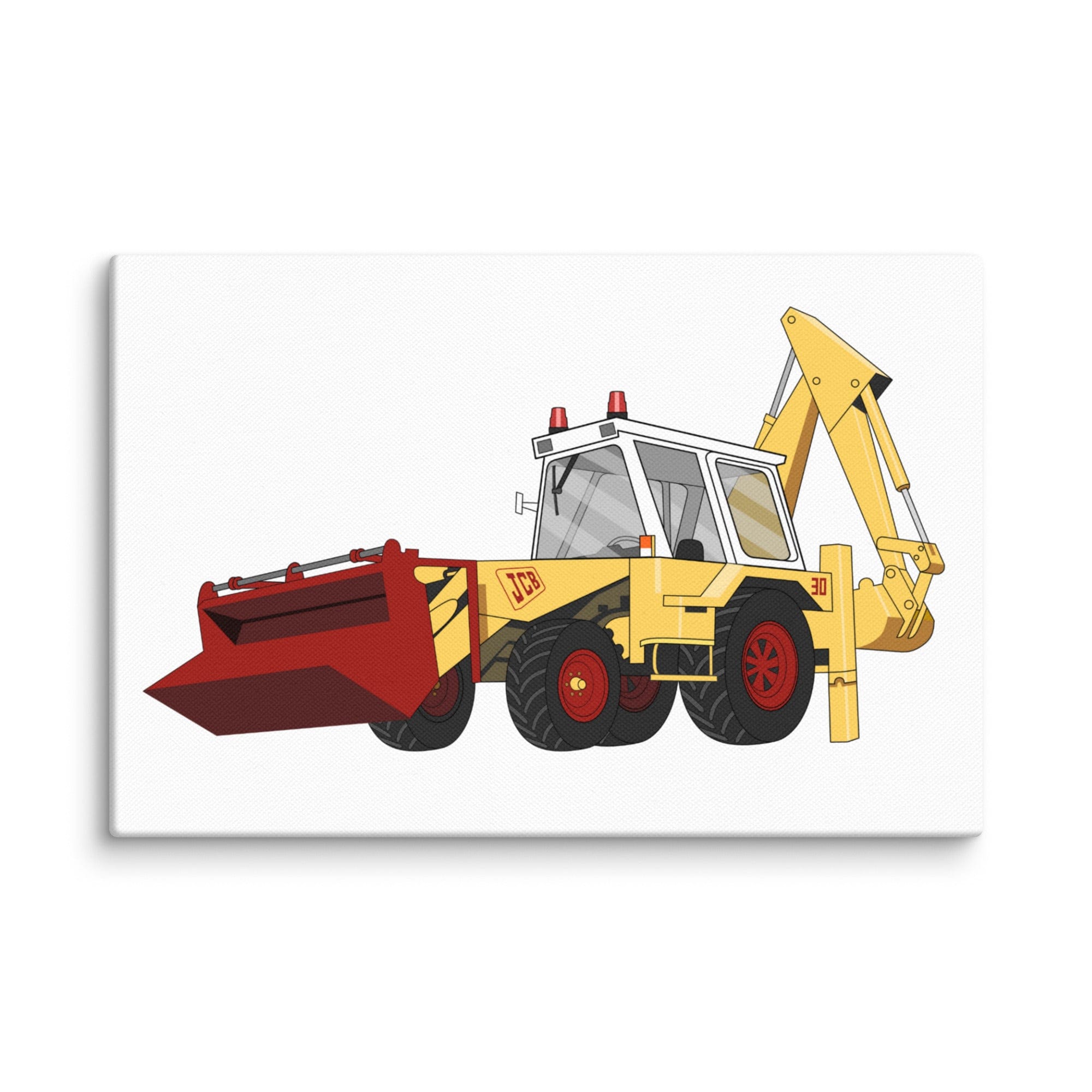 The Tractor Mugs Store 12″×18″ JCB 3D (1975) | Canvas Quality Farmers Merch
