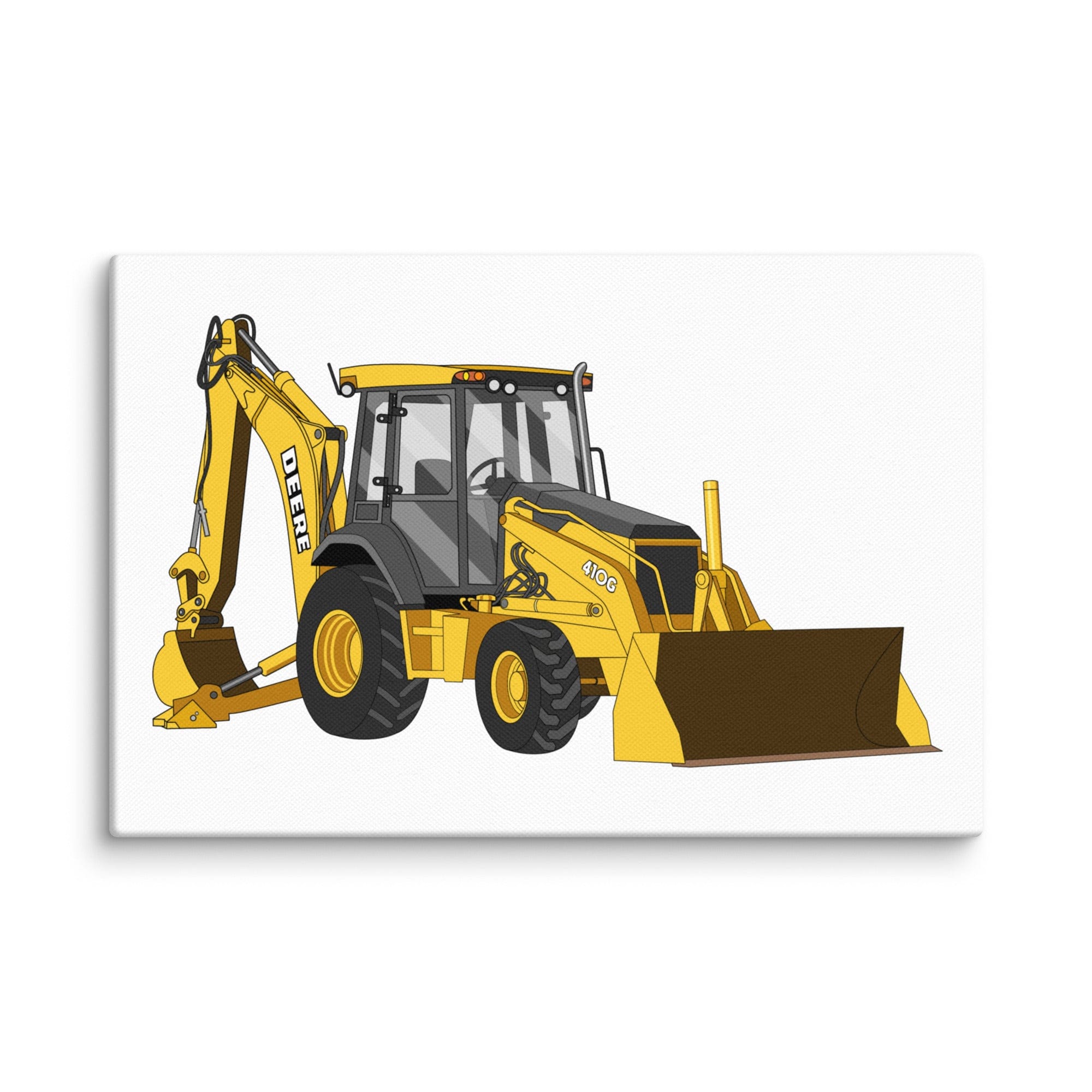 The Tractor Mugs Store 12″×18″ John Deere 410G Backhoe | Canvas Quality Farmers Merch