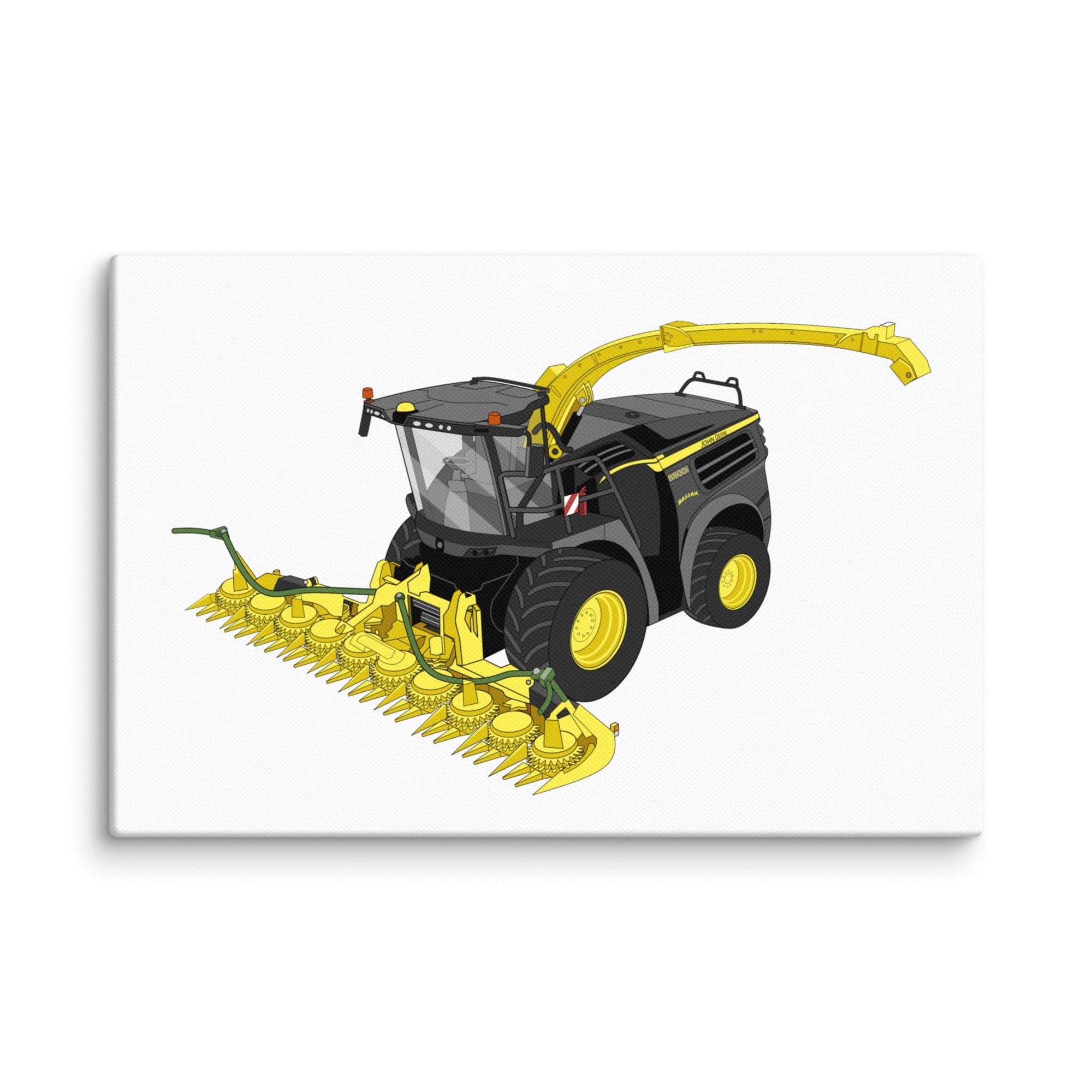 The Tractor Mugs Store 12″×18″ John Deere 8800 Black Beauty Silage Harvester | Canvas Quality Farmers Merch