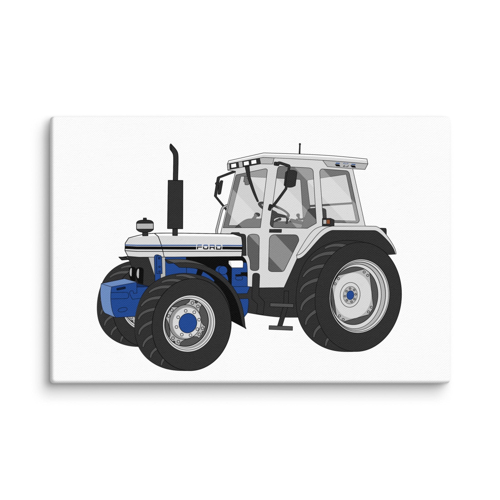 The Tractor Mugs Store 12″×18″ Jubilee Edition Silver Tractor | Canvas Quality Farmers Merch