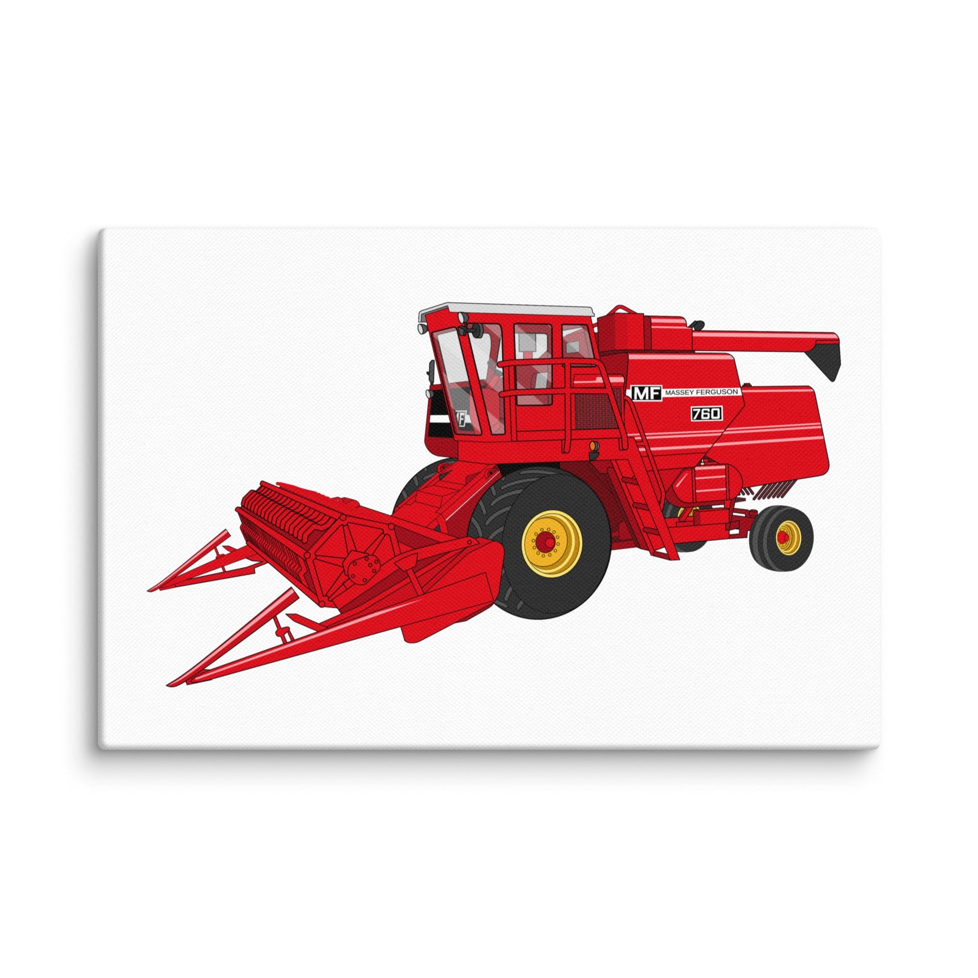 The Tractor Mugs Store 12″×18″ Massey 760 Combine Harvester | Canvas Quality Farmers Merch