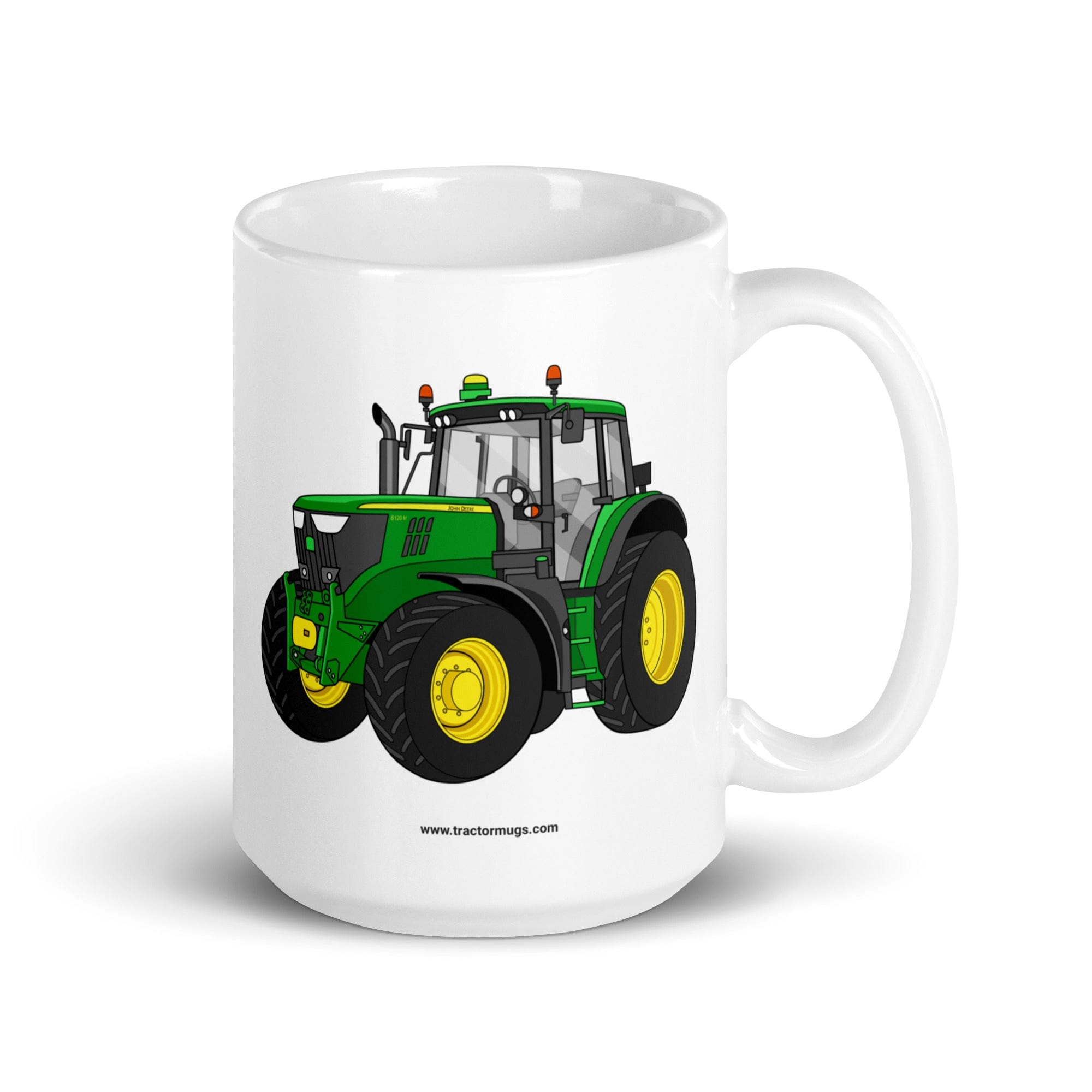 The Tractor Mugs Store 15 oz John Deere 6120 M | White glossy mug Quality Farmers Merch