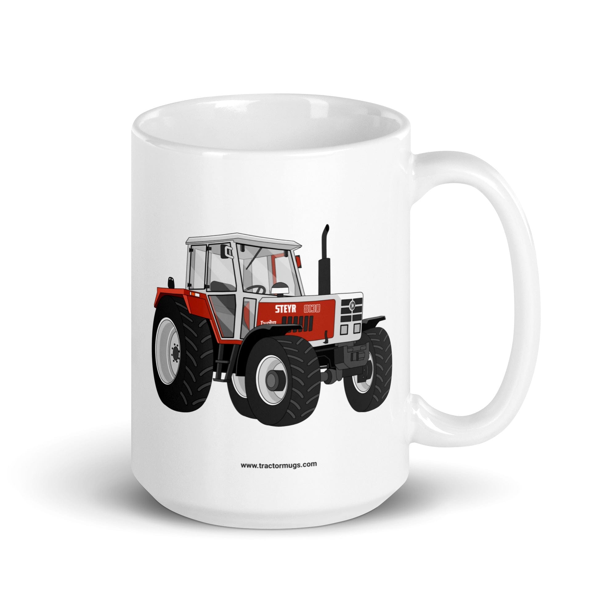 The Tractor Mugs Store 15 oz Steyr 8130 | White glossy mug Quality Farmers Merch