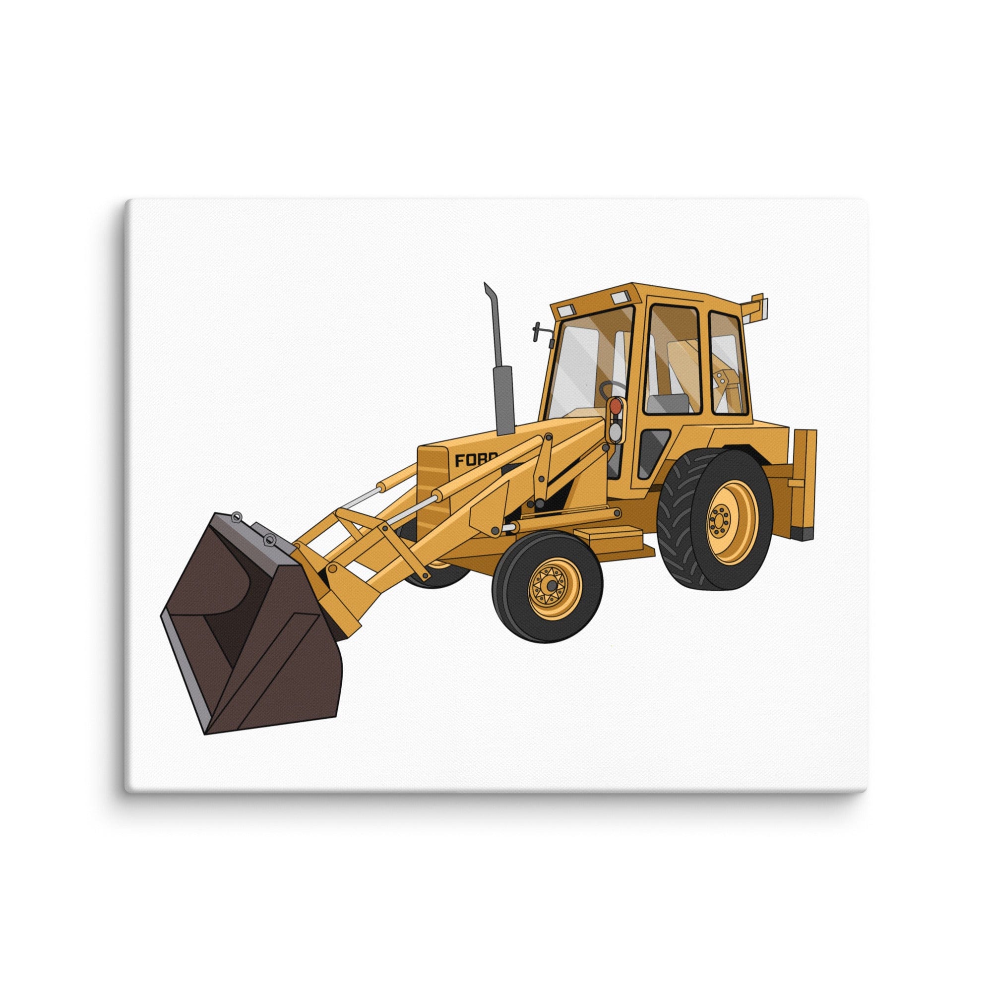 The Tractor Mugs Store 16″×20″ Ford 550 Backhoe | Canvas Quality Farmers Merch