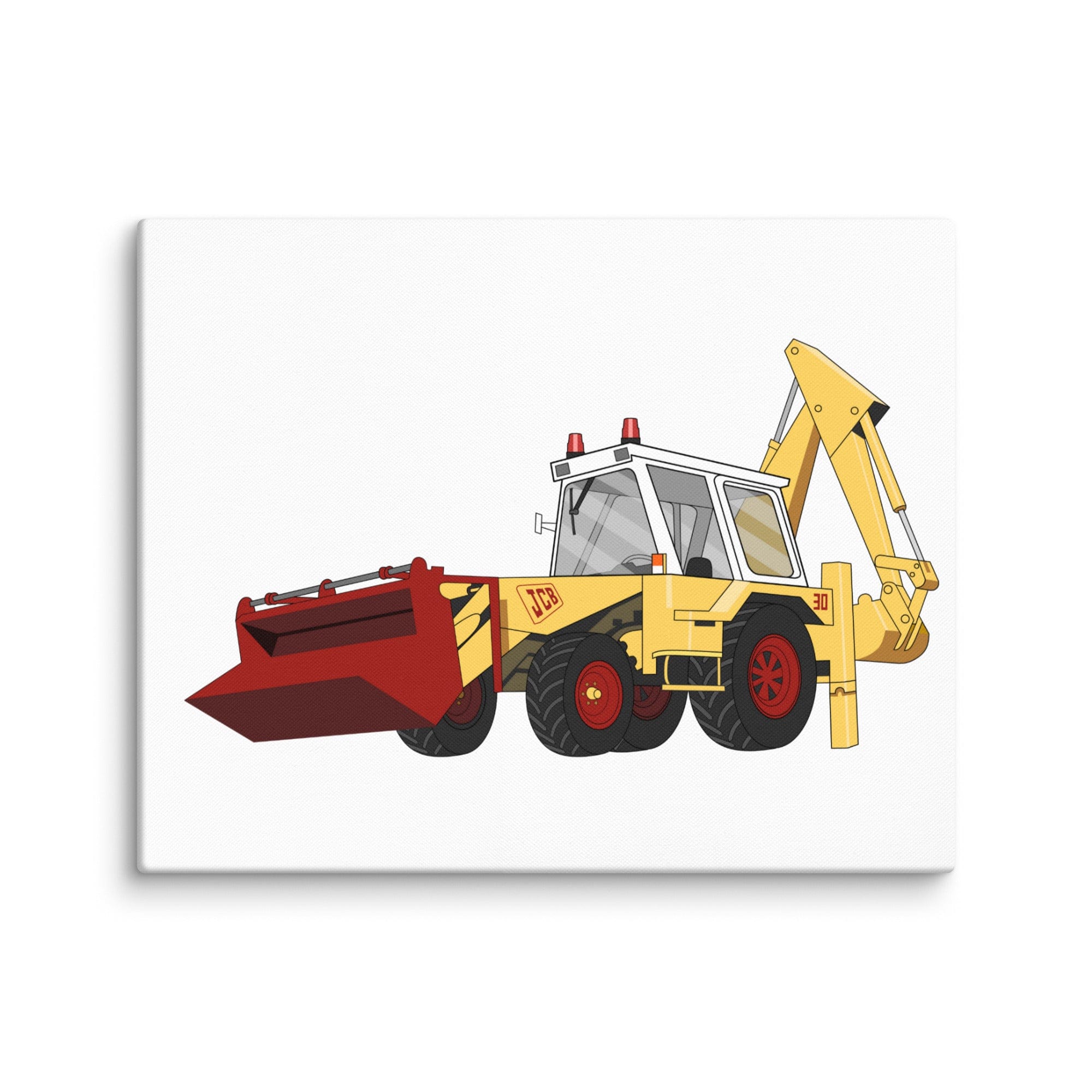 The Tractor Mugs Store 16″×20″ JCB 3D (1975) | Canvas Quality Farmers Merch