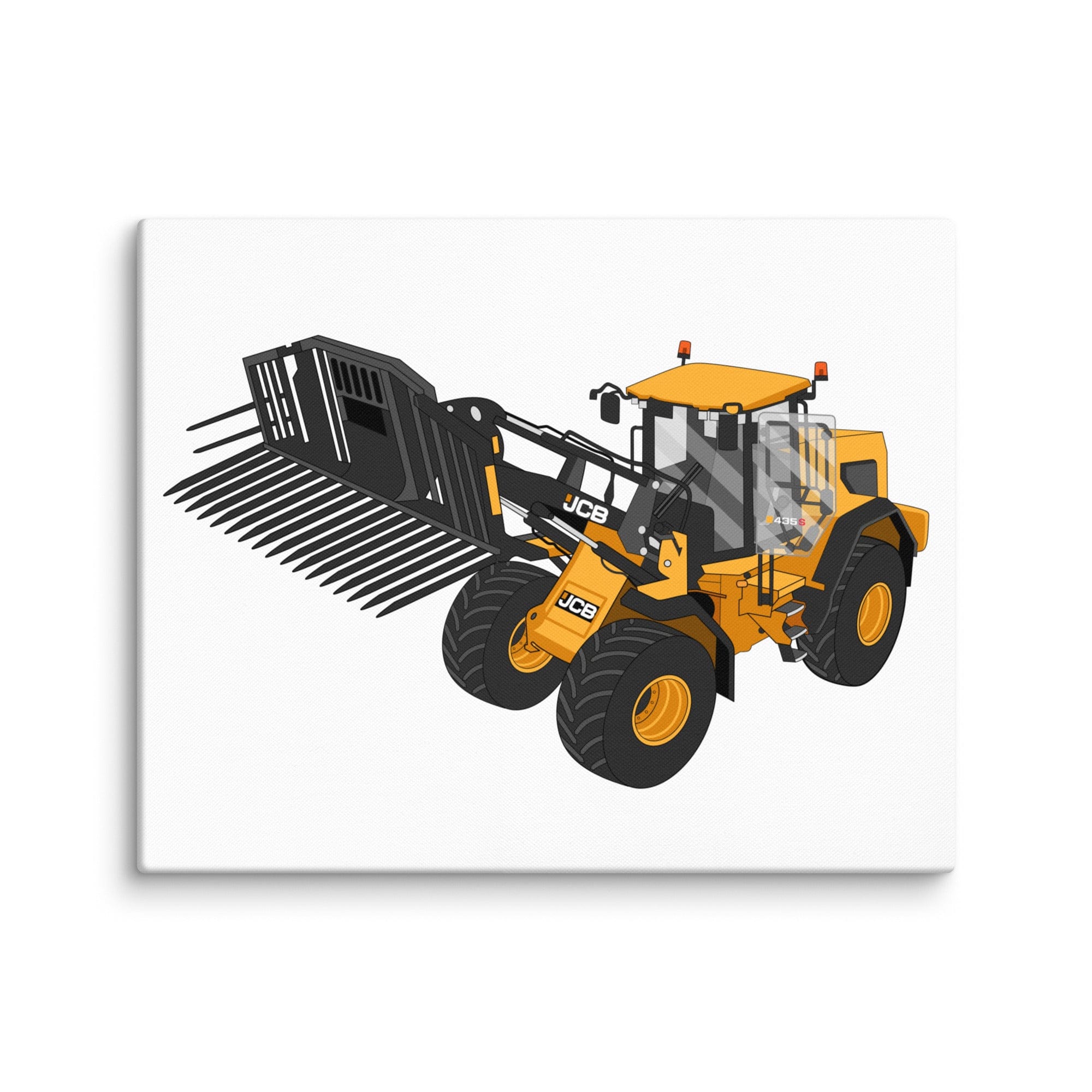 The Tractor Mugs Store 16″×20″ JCB 435 S Farm Master | Canvas Quality Farmers Merch