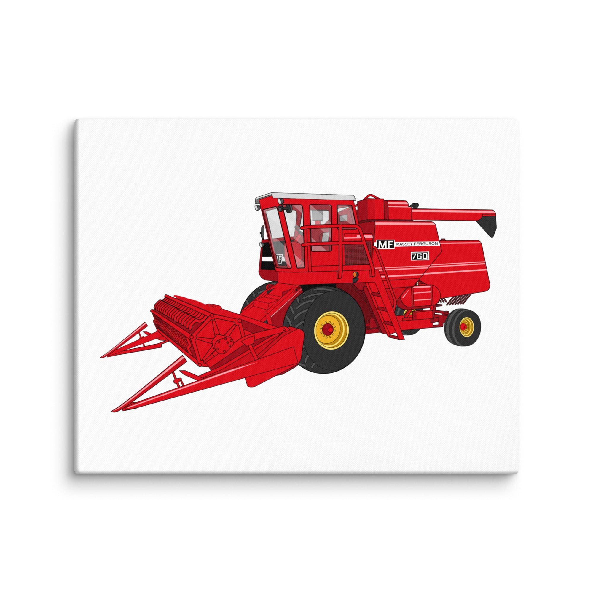 The Tractor Mugs Store 16″×20″ Massey 760 Combine Harvester | Canvas Quality Farmers Merch