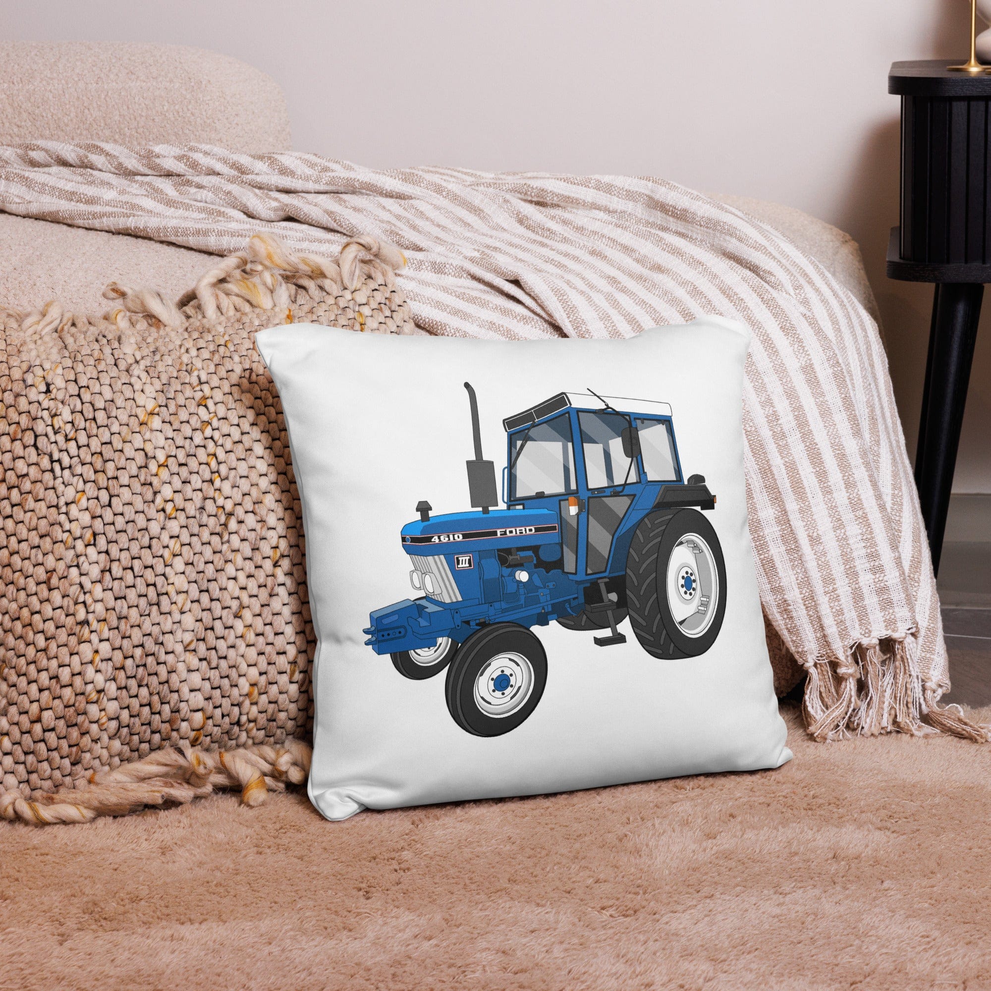 The Tractor Mugs Store 18″×18″ Ford 4610 2WD | Pillow Case Quality Farmers Merch