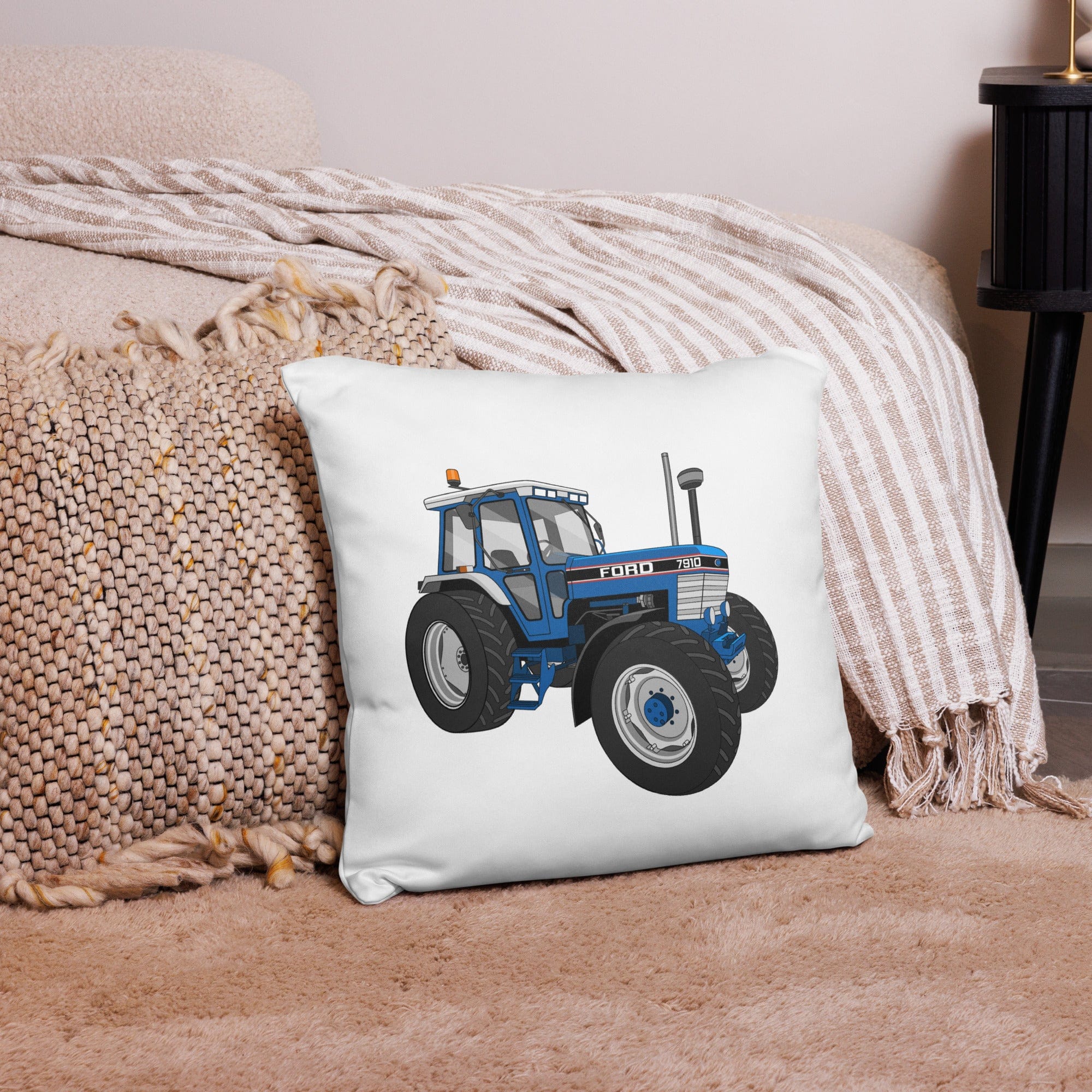 The Tractor Mugs Store 18″×18″ Ford 7910 | Pillow Case Quality Farmers Merch