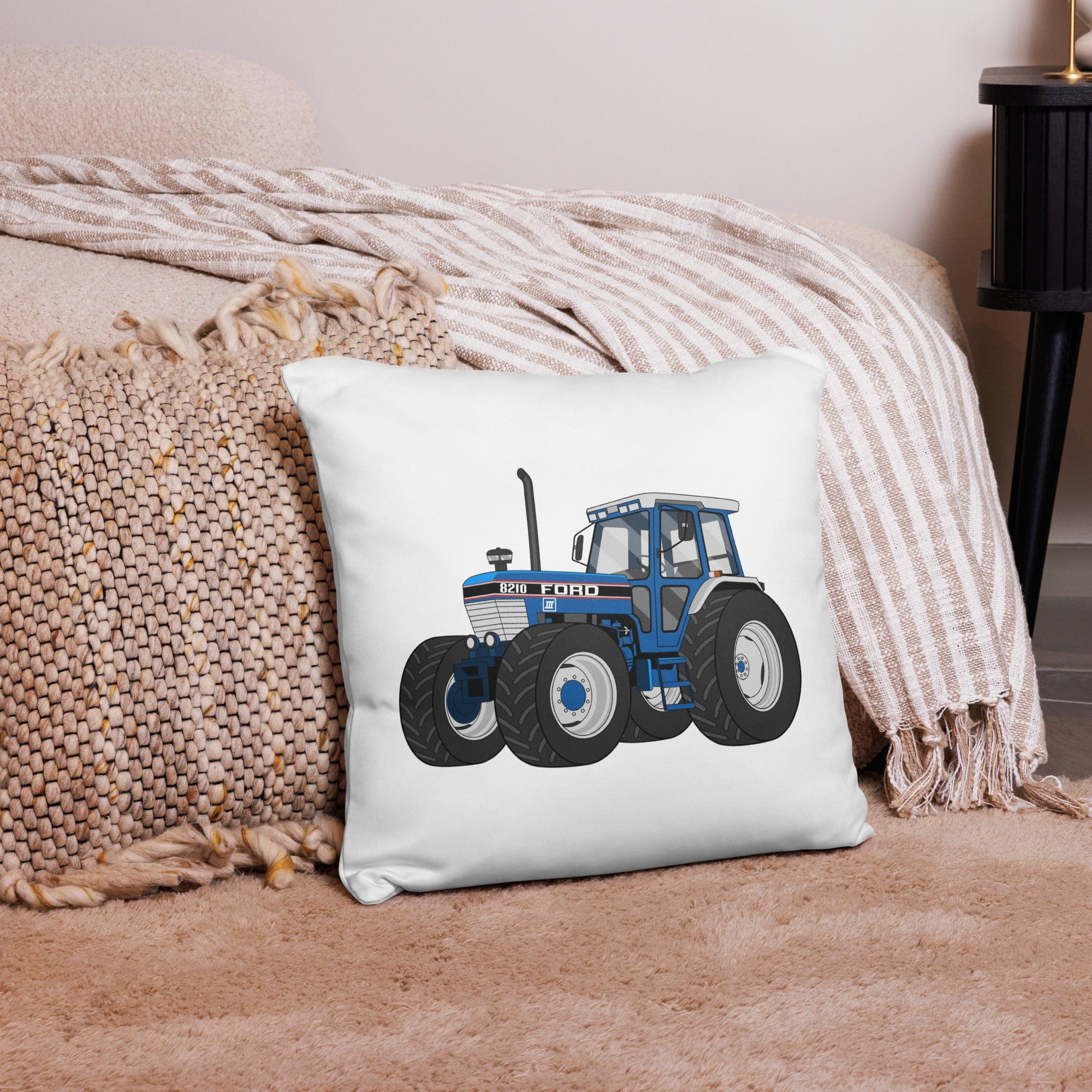 The Tractor Mugs Store 18″×18″ Ford 8210 4WD | Pillow Case Quality Farmers Merch