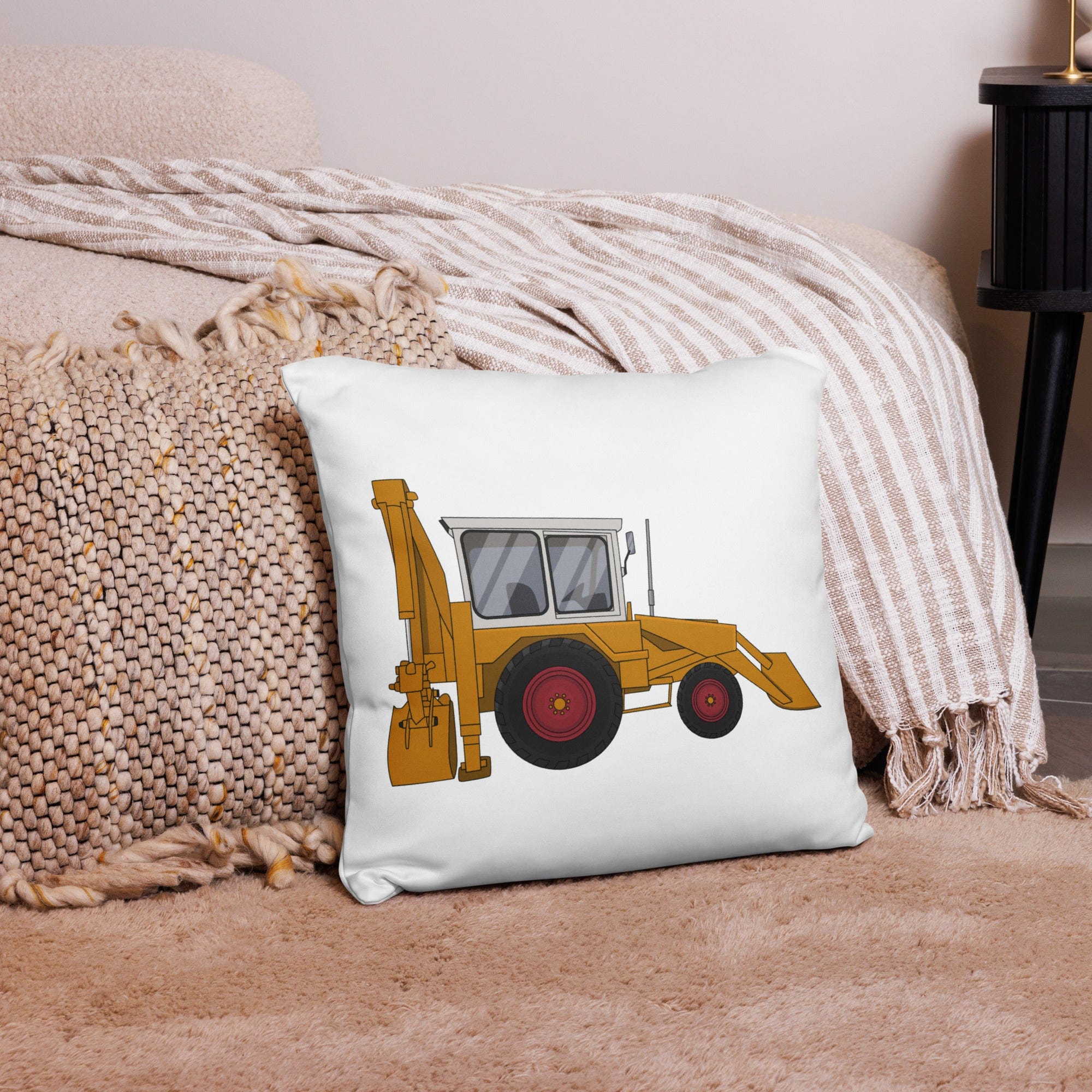 The Tractor Mugs Store 18″×18″ JCB 3C (1975) | Pillow Case Quality Farmers Merch