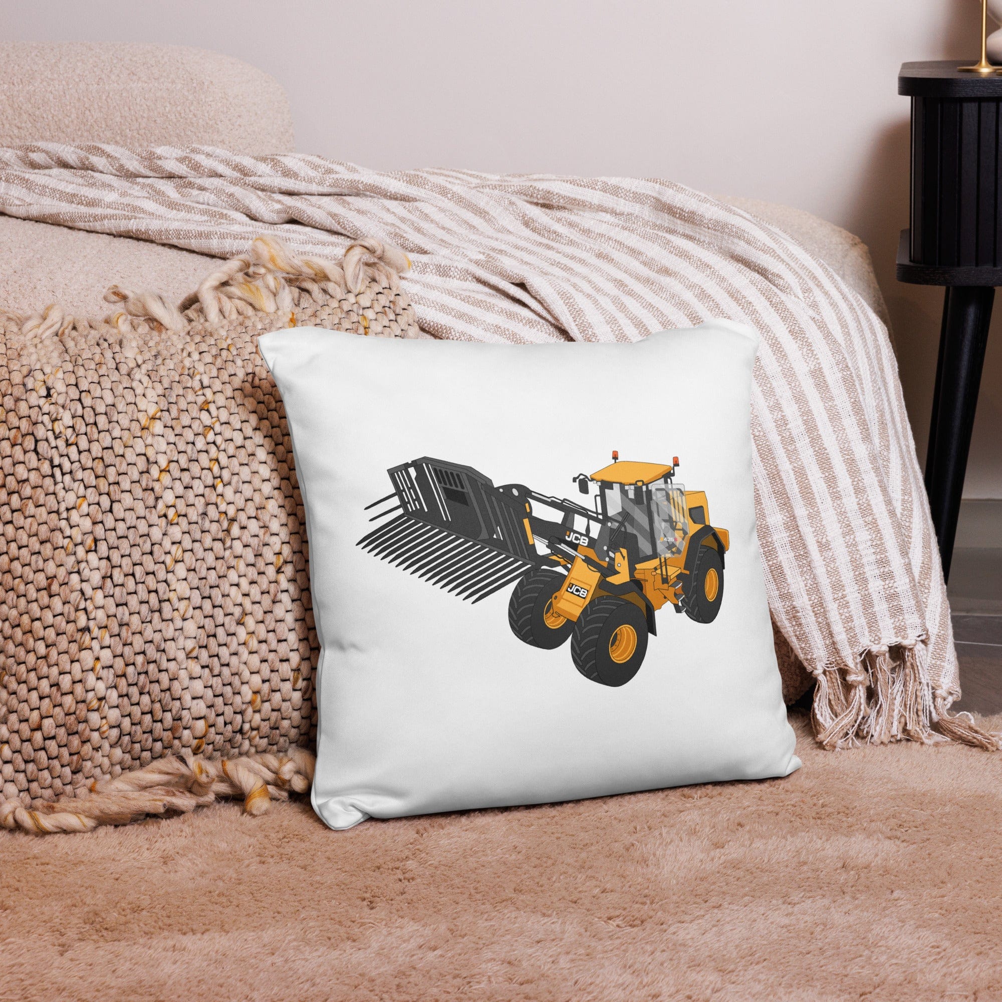 The Tractor Mugs Store 18″×18″ JCB 435 S Farm Master | Pillow Case Quality Farmers Merch