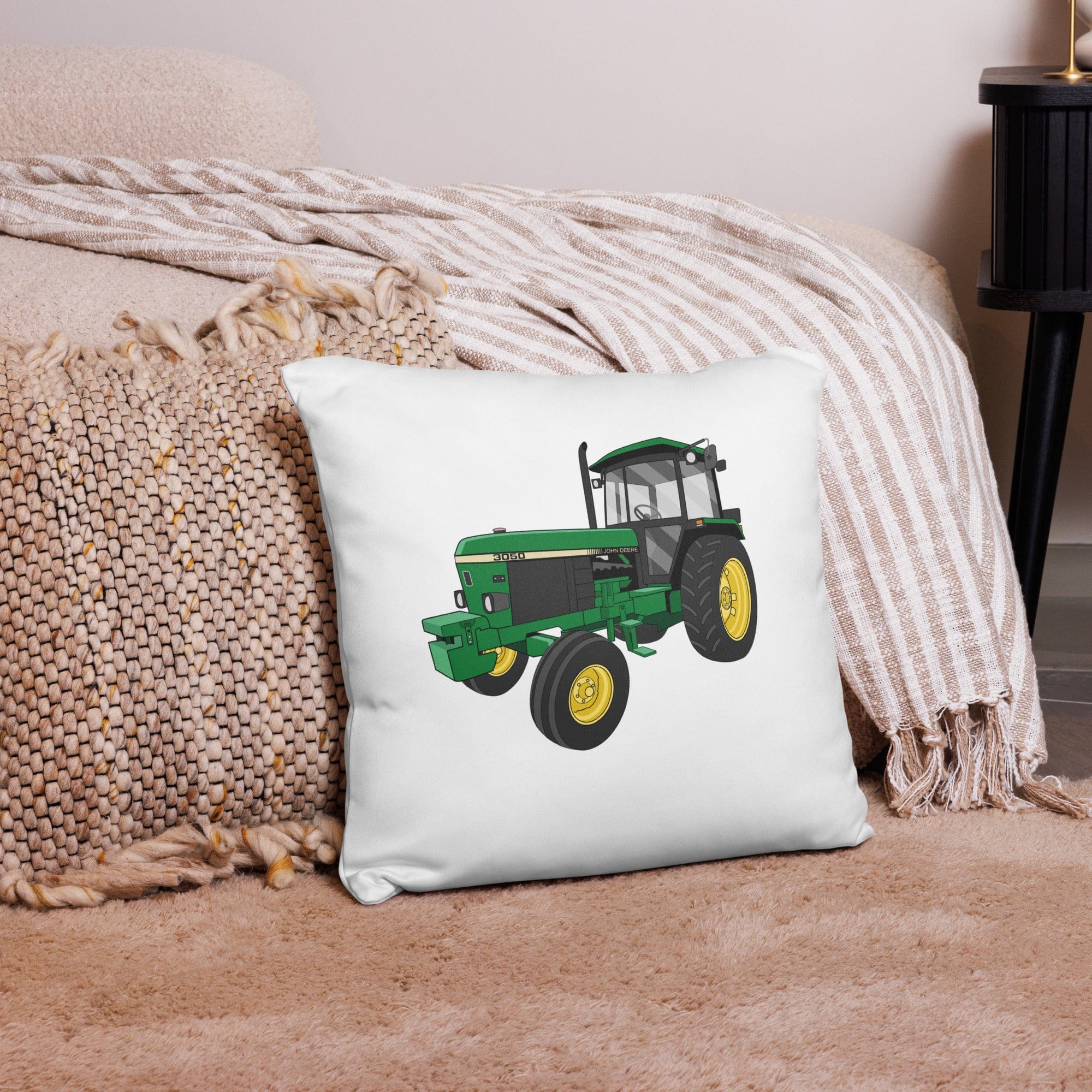 The Tractor Mugs Store 18″×18″ John Deere 3050 2WD | Pillow Case Quality Farmers Merch