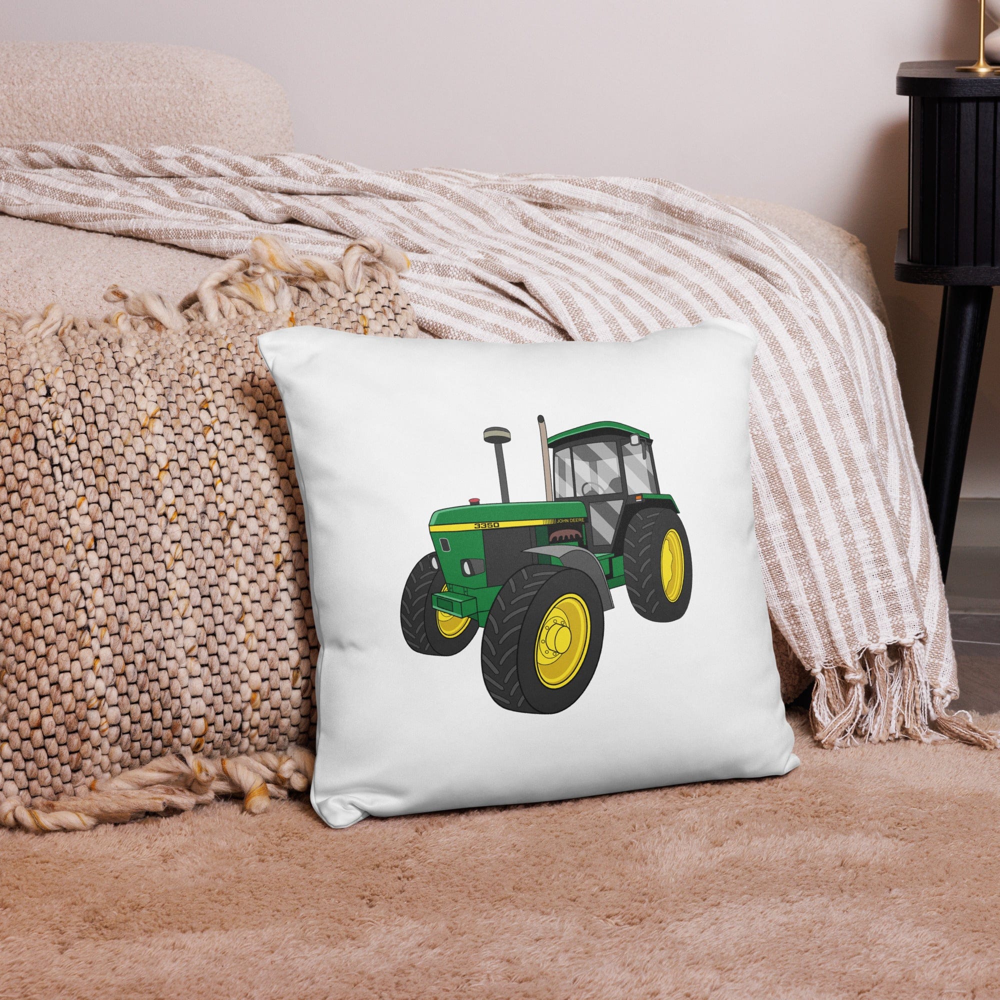 The Tractor Mugs Store 18″×18″ John Deere 3350 4WD | Pillow Case Quality Farmers Merch