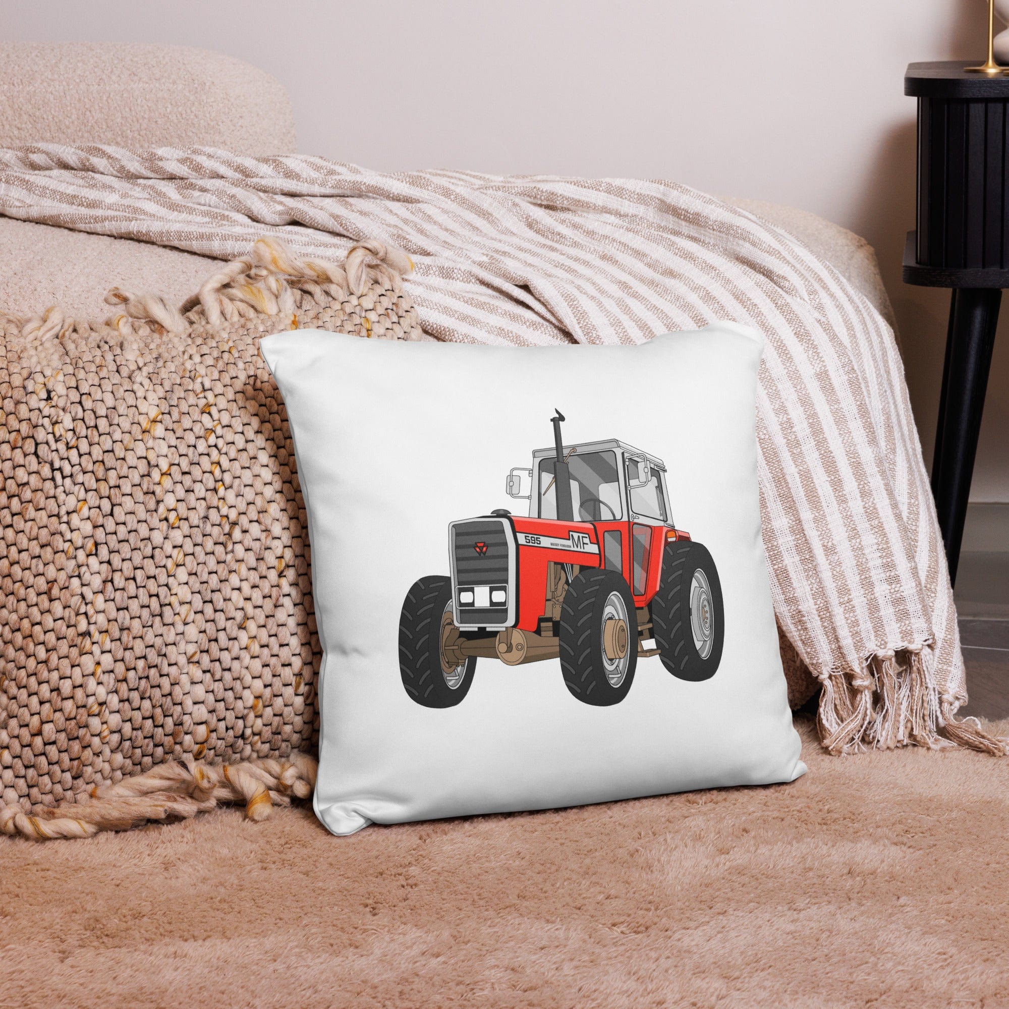 The Tractor Mugs Store 18″×18″ Massey 595 | Pillow Case Quality Farmers Merch