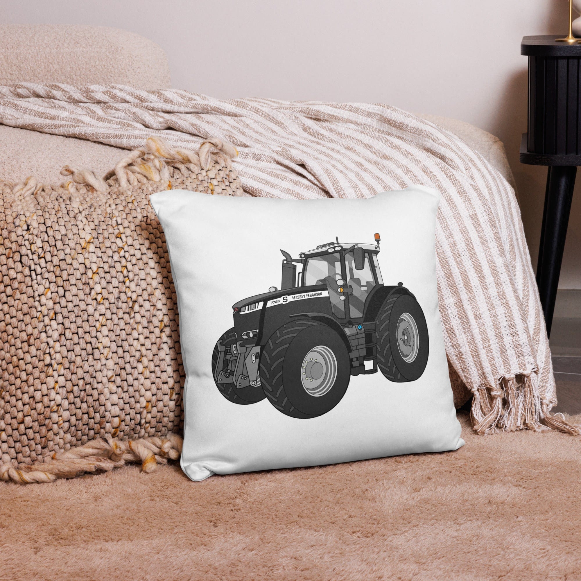 The Tractor Mugs Store 18″×18″ Massey Ferguson 7726S Black Beauty | Pillow Case Quality Farmers Merch
