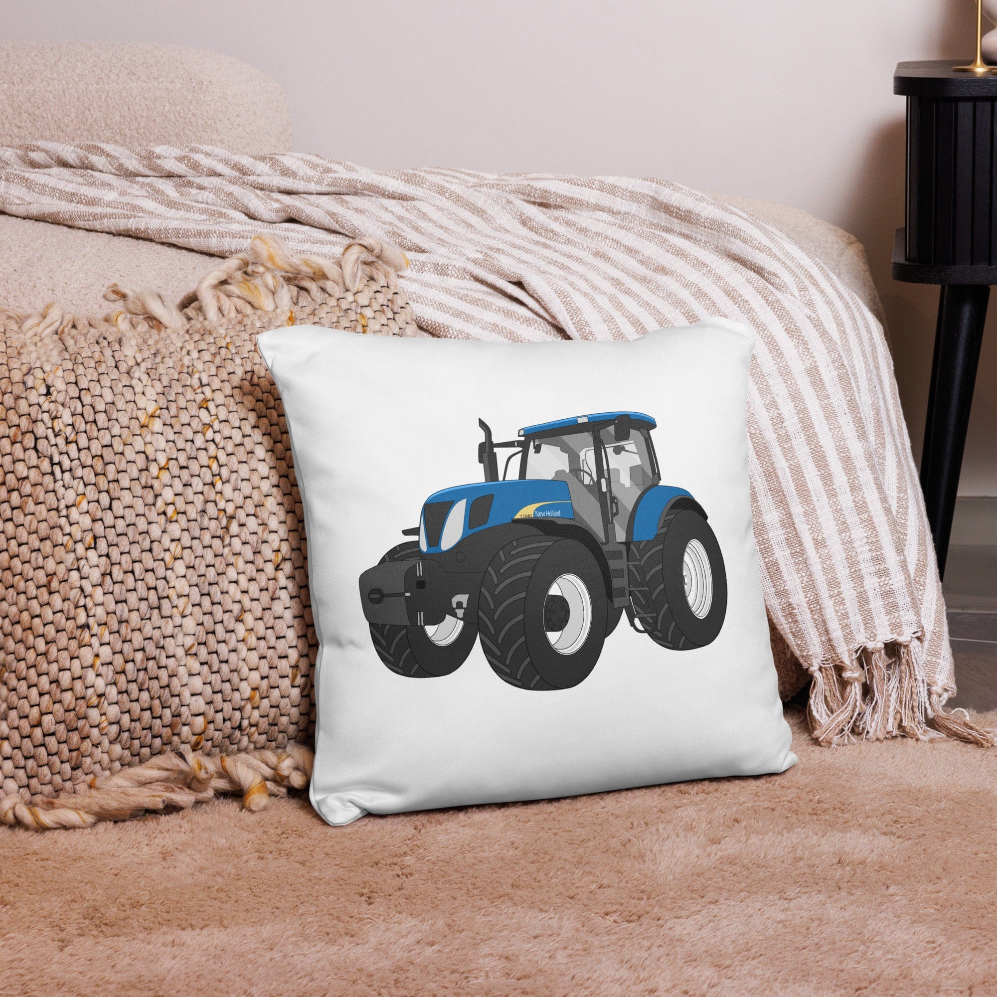The Tractor Mugs Store 18″×18″ New Holland The 7040-1 | Pillow Case Quality Farmers Merch
