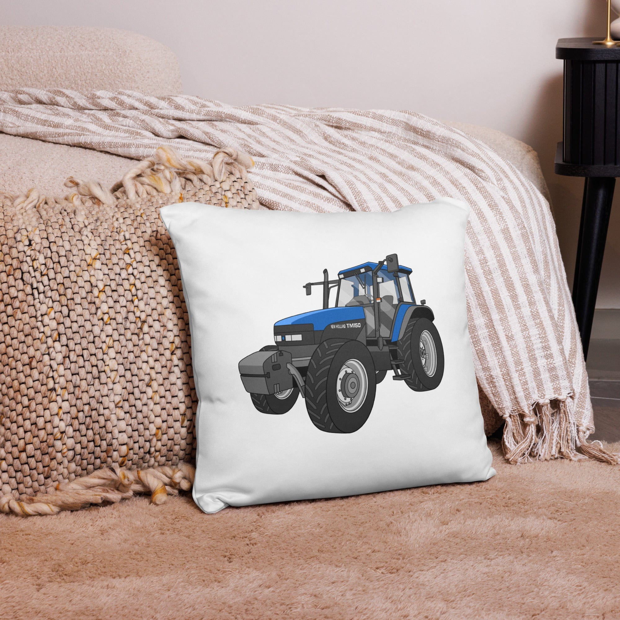 The Tractor Mugs Store 18″×18″ New Holland TM 150 Super Steer | Pillow Case Quality Farmers Merch