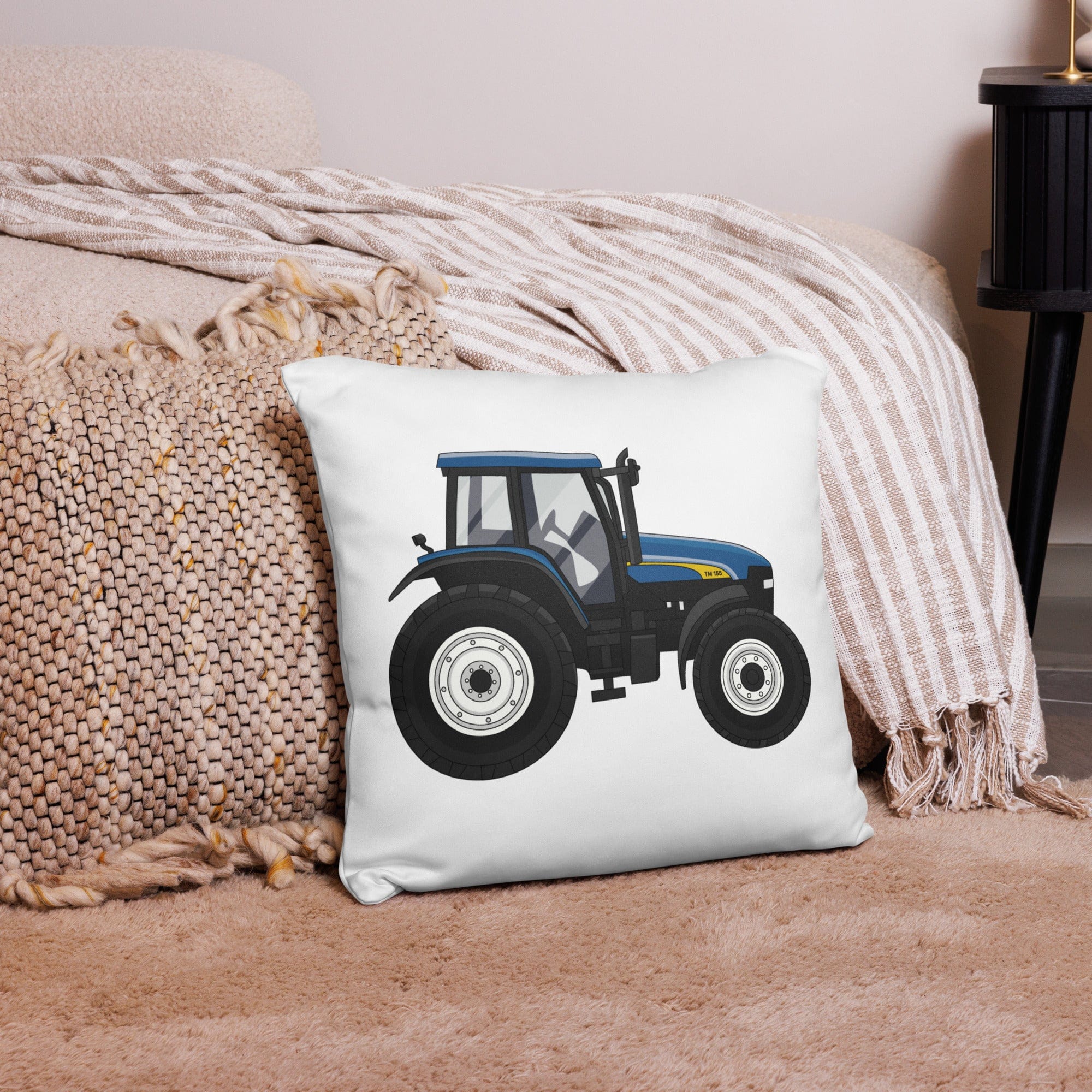 The Tractor Mugs Store 18″×18″ New Holland TM 155 | Pillow Case Quality Farmers Merch