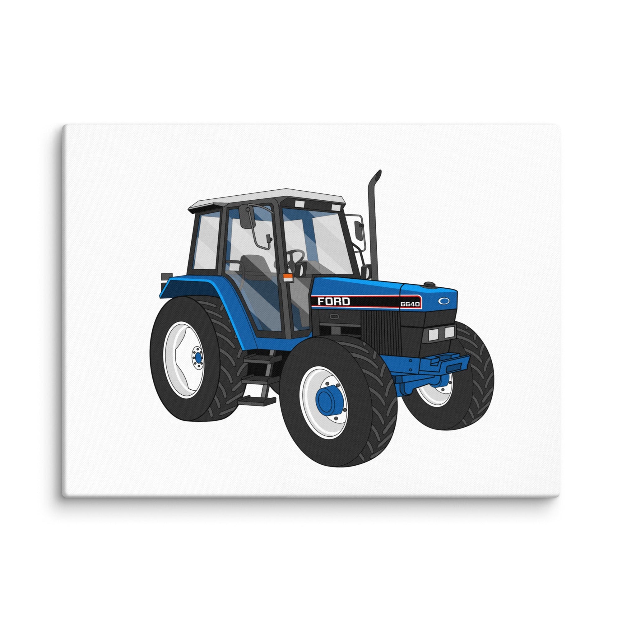 The Tractor Mugs Store 18″×24″ Ford 6640 4WD | Canvas Print Quality Farmers Merch