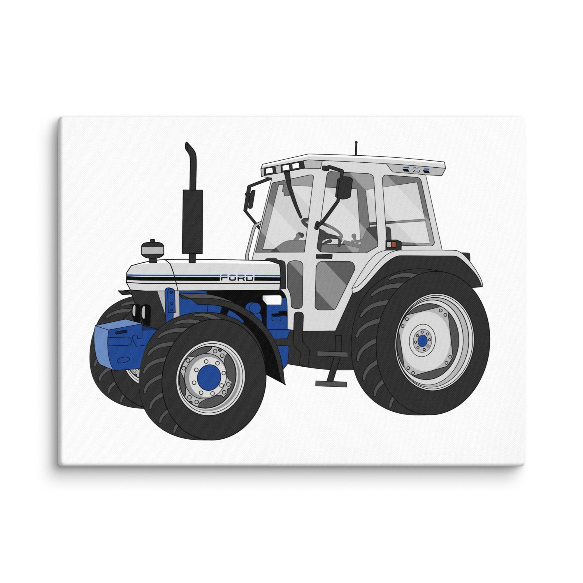 The Tractor Mugs Store 18″×24″ Ford 7810 Jubilee Edition SilverTractor | Canvas Quality Farmers Merch