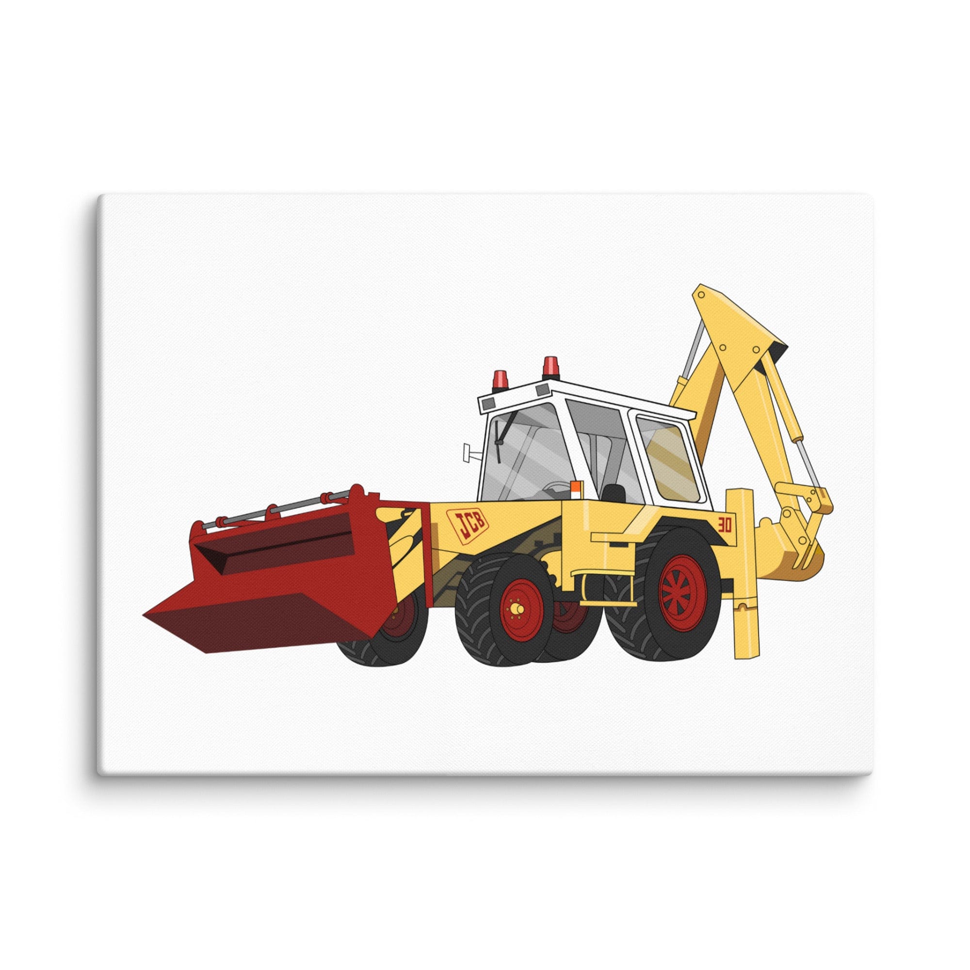 The Tractor Mugs Store 18″×24″ JCB 3C (1975) | Canvas Quality Farmers Merch