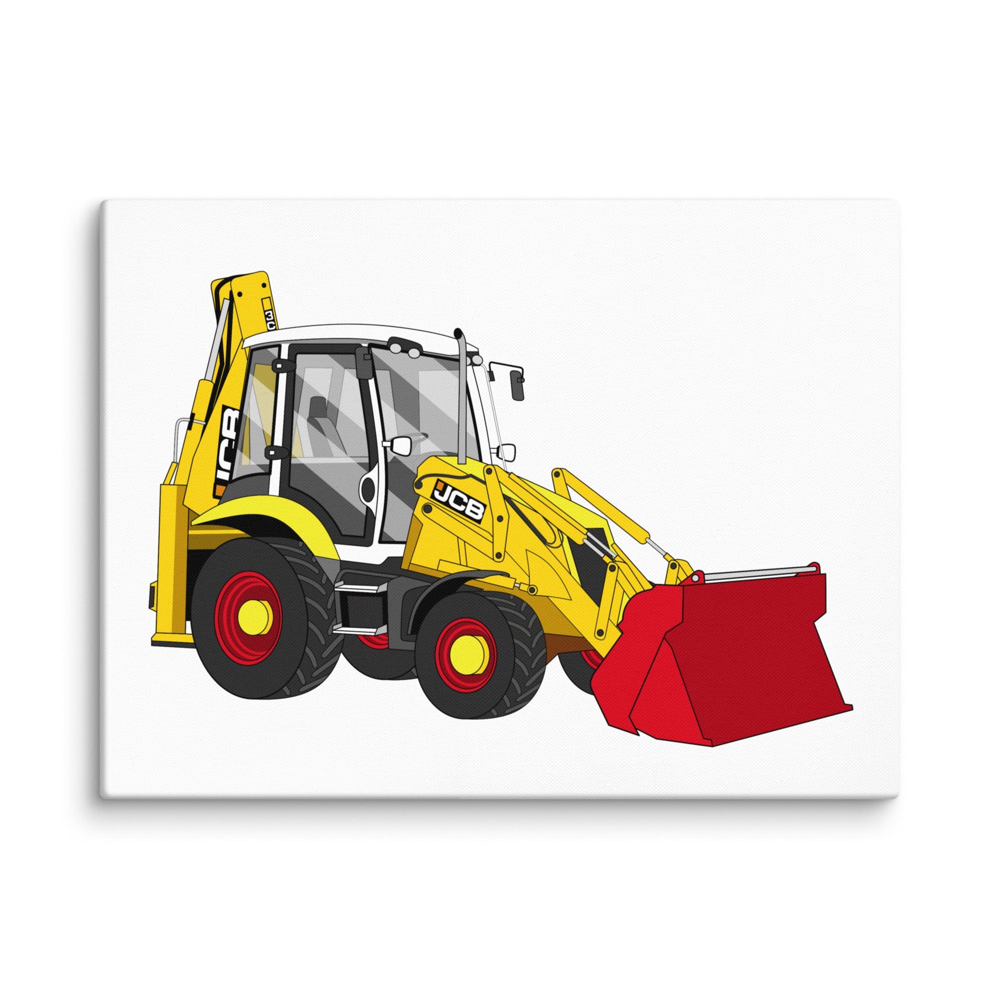 The Tractor Mugs Store 18″×24″ JCB 3CX 70th Anniversary Edition | Canvas Quality Farmers Merch