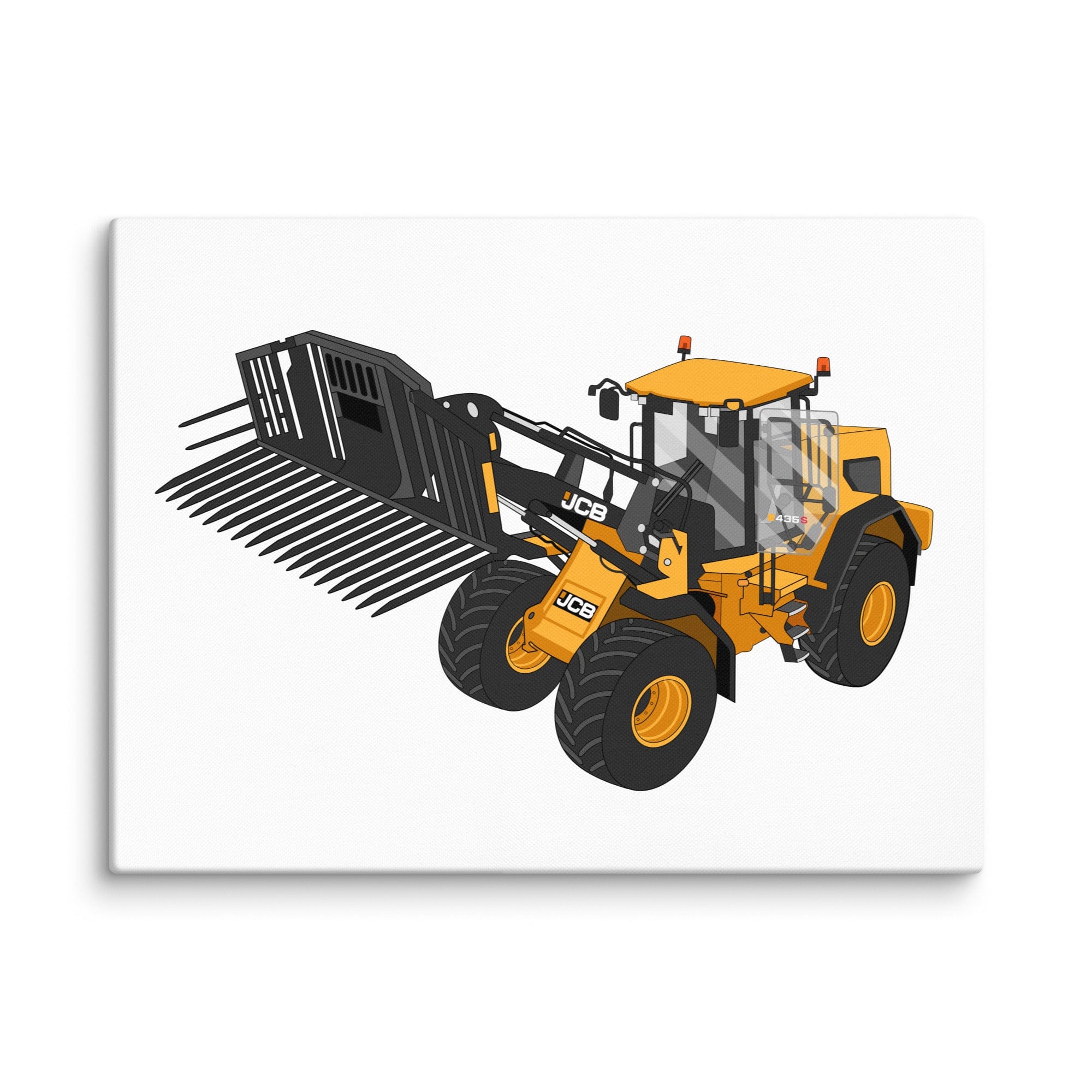 The Tractor Mugs Store 18″×24″ JCB 435 S Farm Master | Canvas Quality Farmers Merch