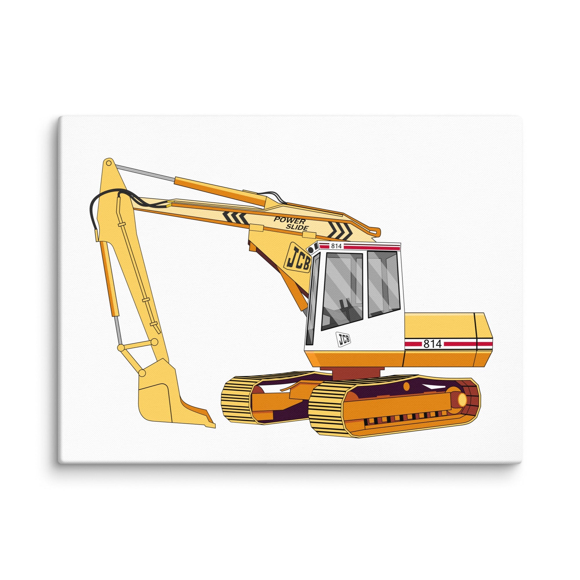 The Tractor Mugs Store 18″×24″ JCB 814 Super | Canvas Quality Farmers Merch