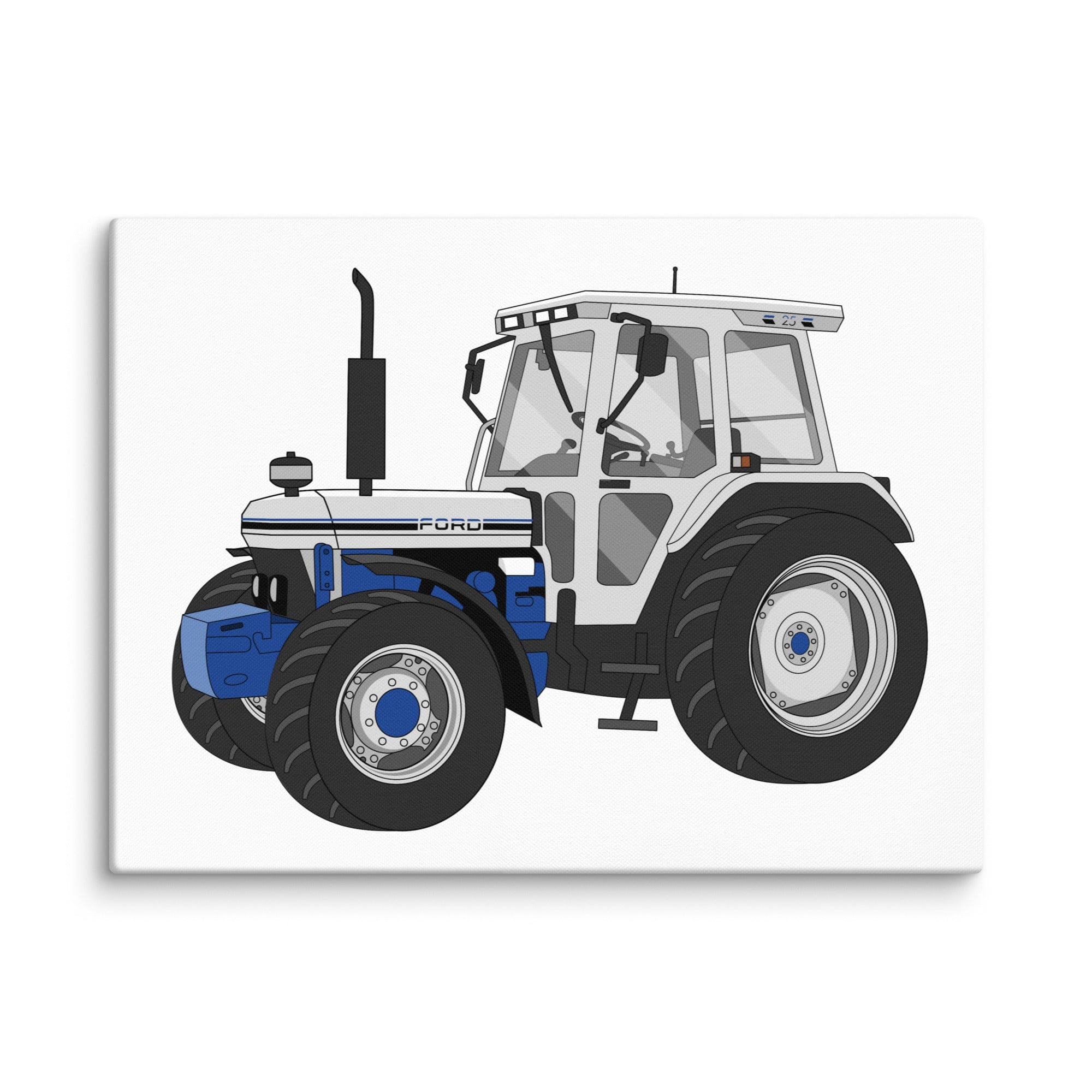 The Tractor Mugs Store 18″×24″ Jubilee Edition Silver Tractor | Canvas Quality Farmers Merch