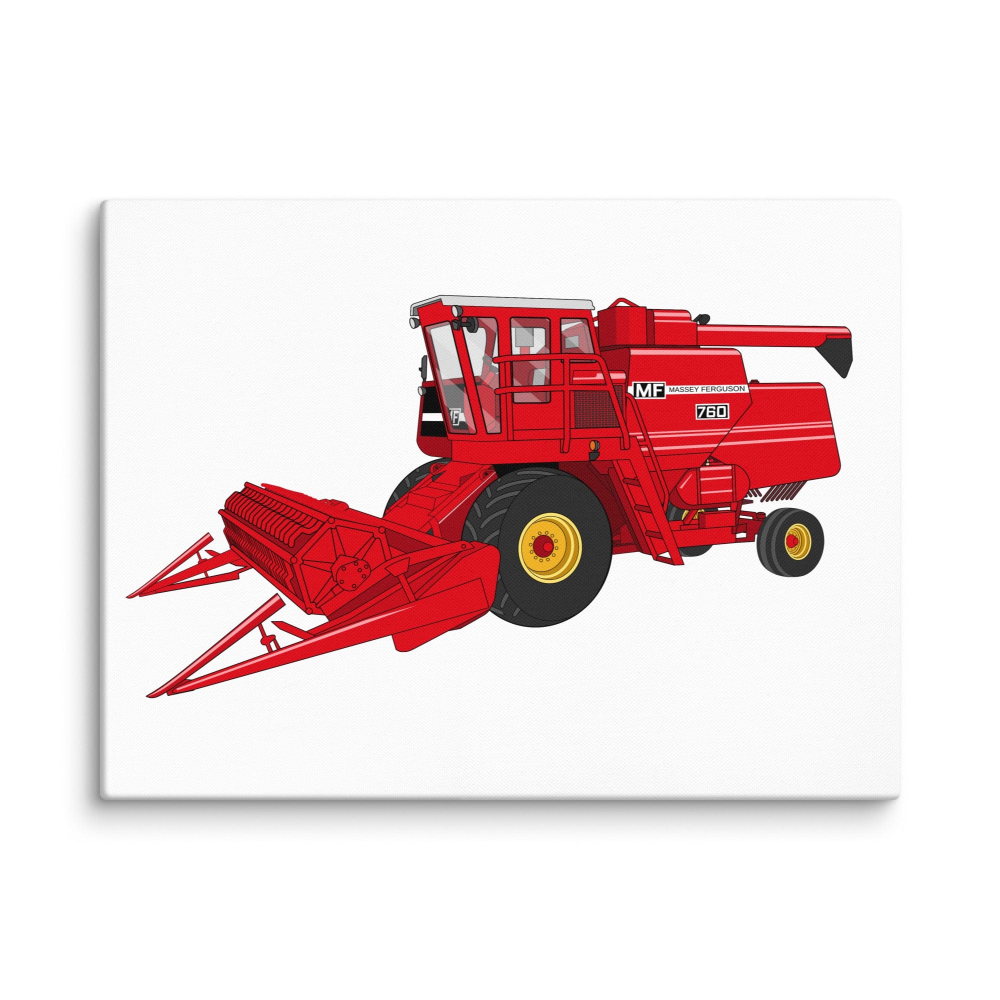 The Tractor Mugs Store 18″×24″ Massey 760 Combine Harvester | Canvas Quality Farmers Merch