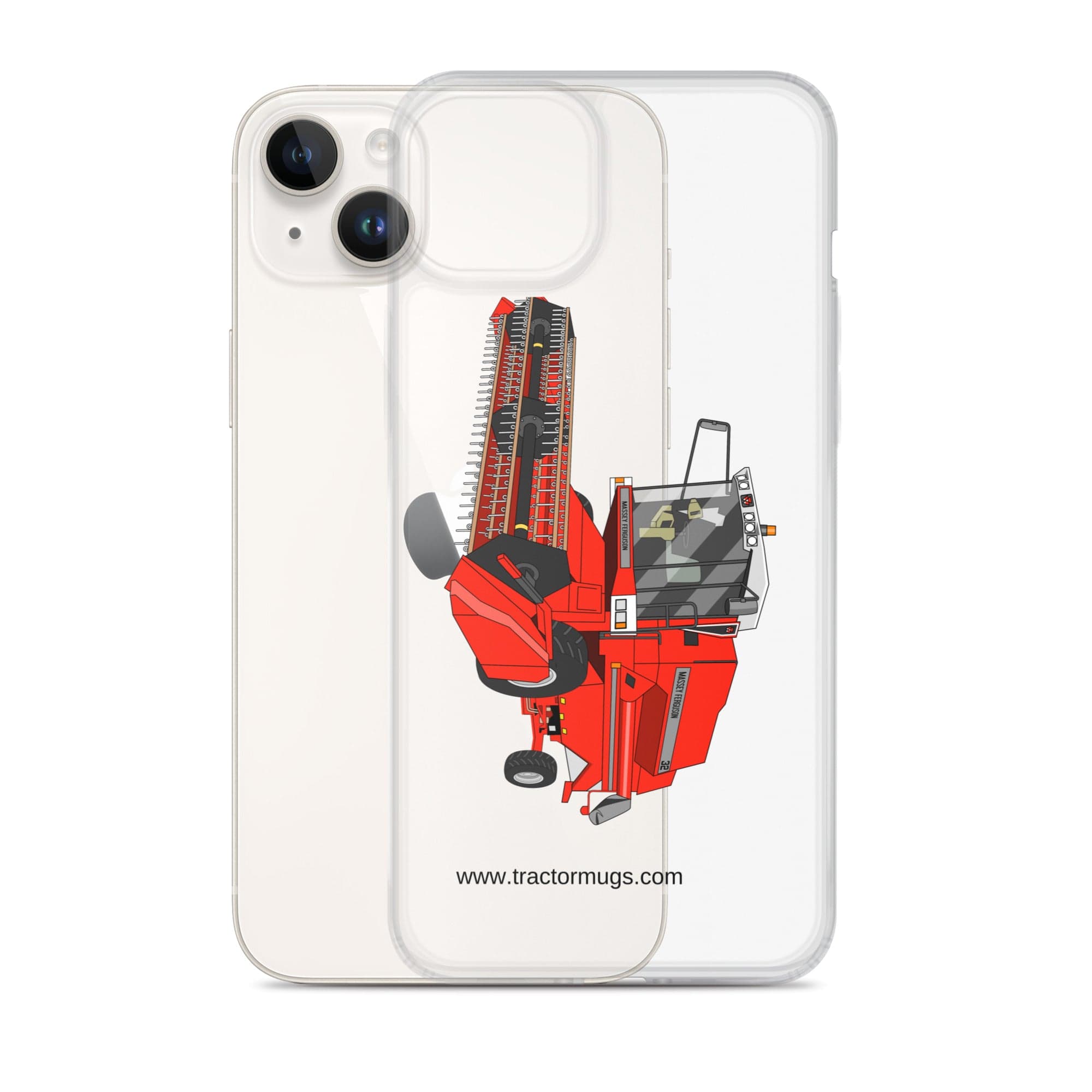 The Tractor Mugs Store 1994 Massey Ferguson 32 Combine Harvester | Clear Case for iPhone® Quality Farmers Merch