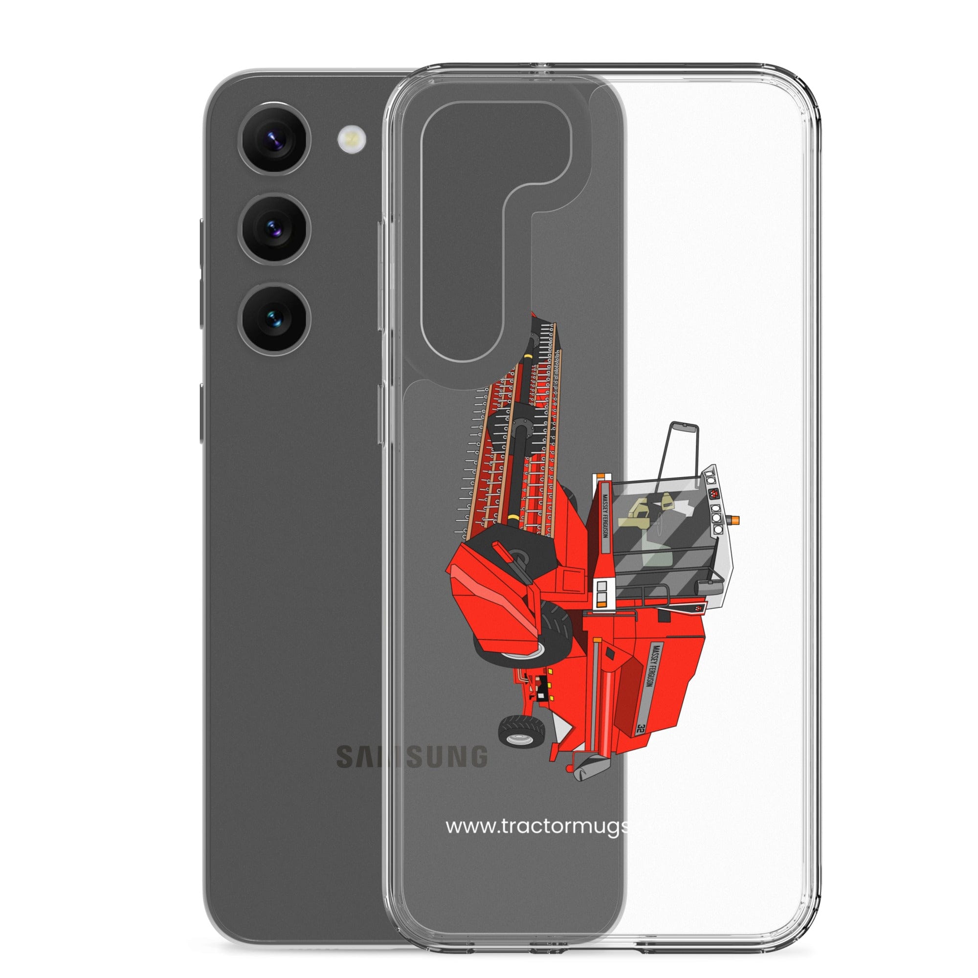 The Tractor Mugs Store 1994 Massey Ferguson 32 Combine Harvester | Clear Case for Samsung® Quality Farmers Merch