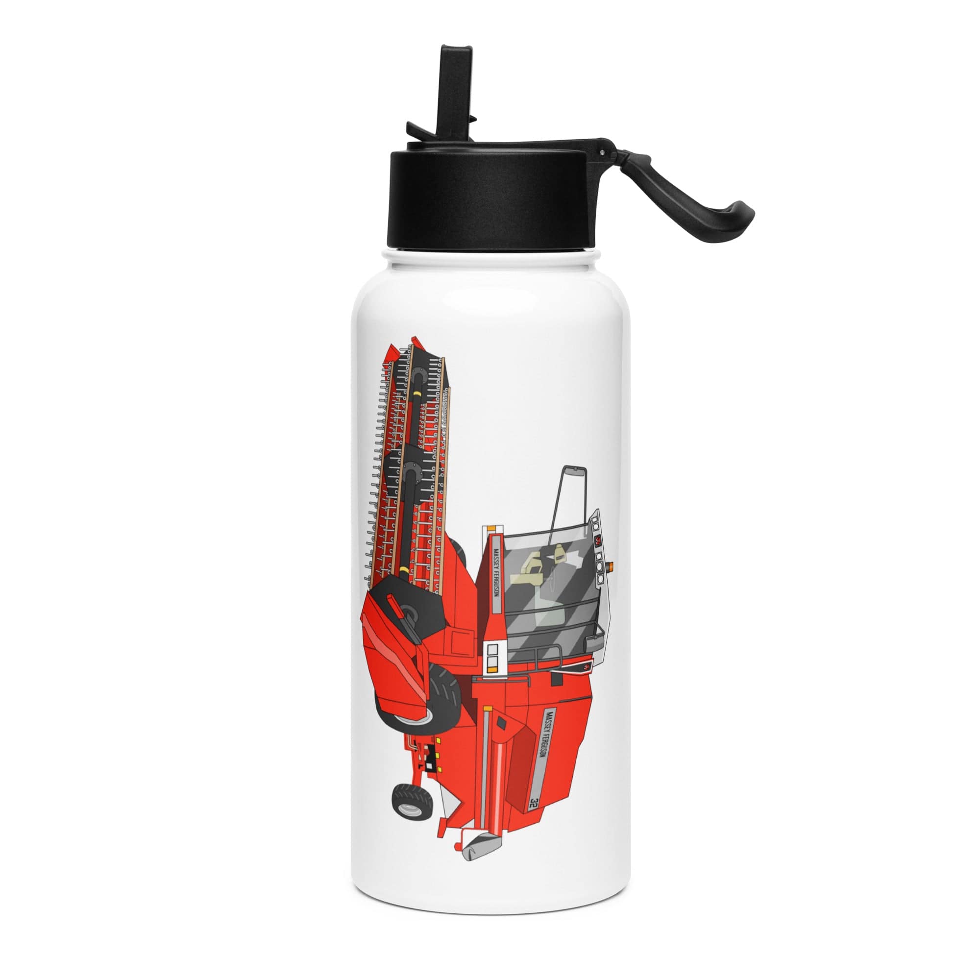 The Tractor Mugs Store 1994 Massey Ferguson 32 Combine Harvester | Stainless Steel Water Bottle Quality Farmers Merch