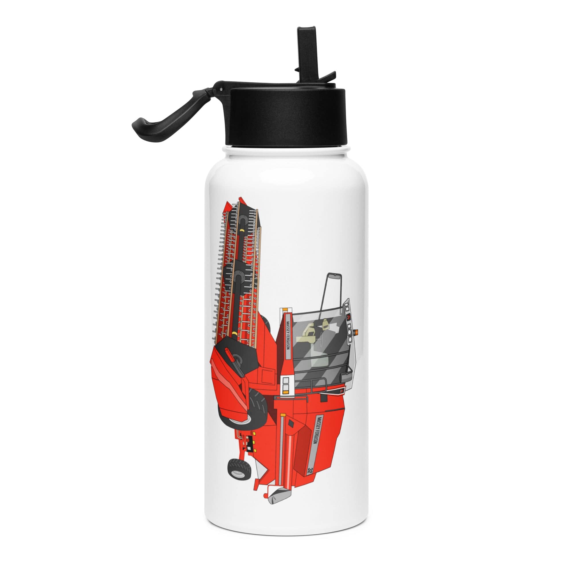 The Tractor Mugs Store 1994 Massey Ferguson 32 Combine Harvester | Stainless Steel Water Bottle Quality Farmers Merch